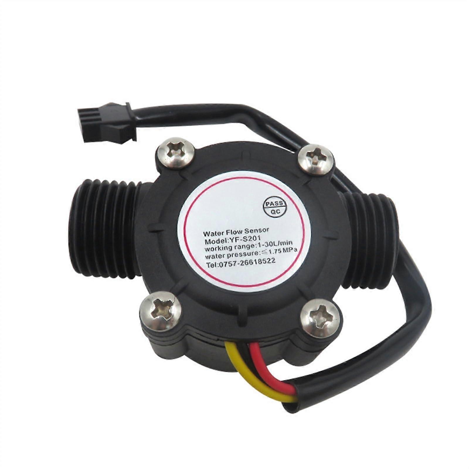 1/2" 3/4" 1" Water Flow Sensor Flowmeter Hall Effect Liquid Control Switch, Compatible with Various Pipe Sizes