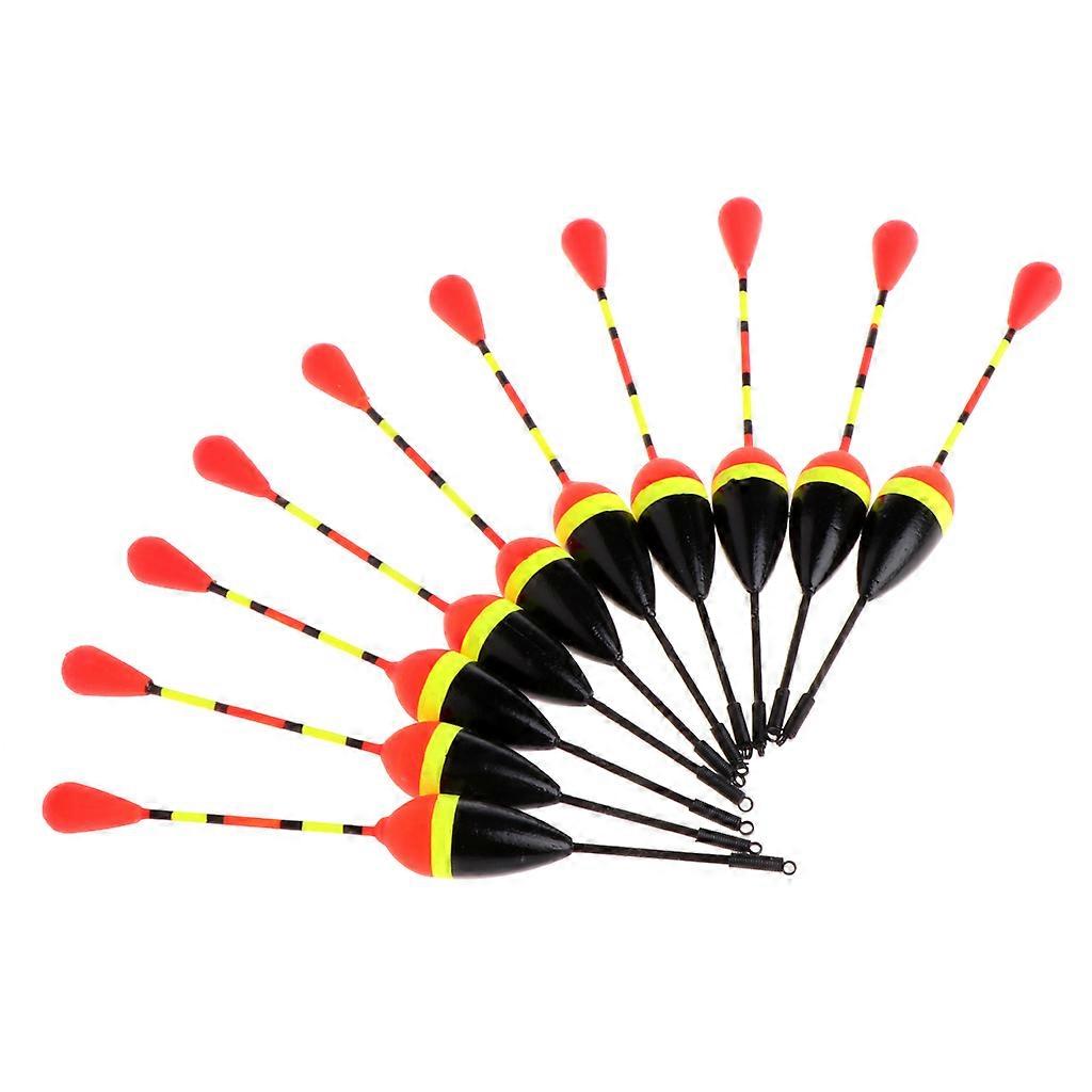 10pcs Carp Fishing Floats Set Buoy Bobber Stick For Fish Tackle Vertical 8# 1.2g