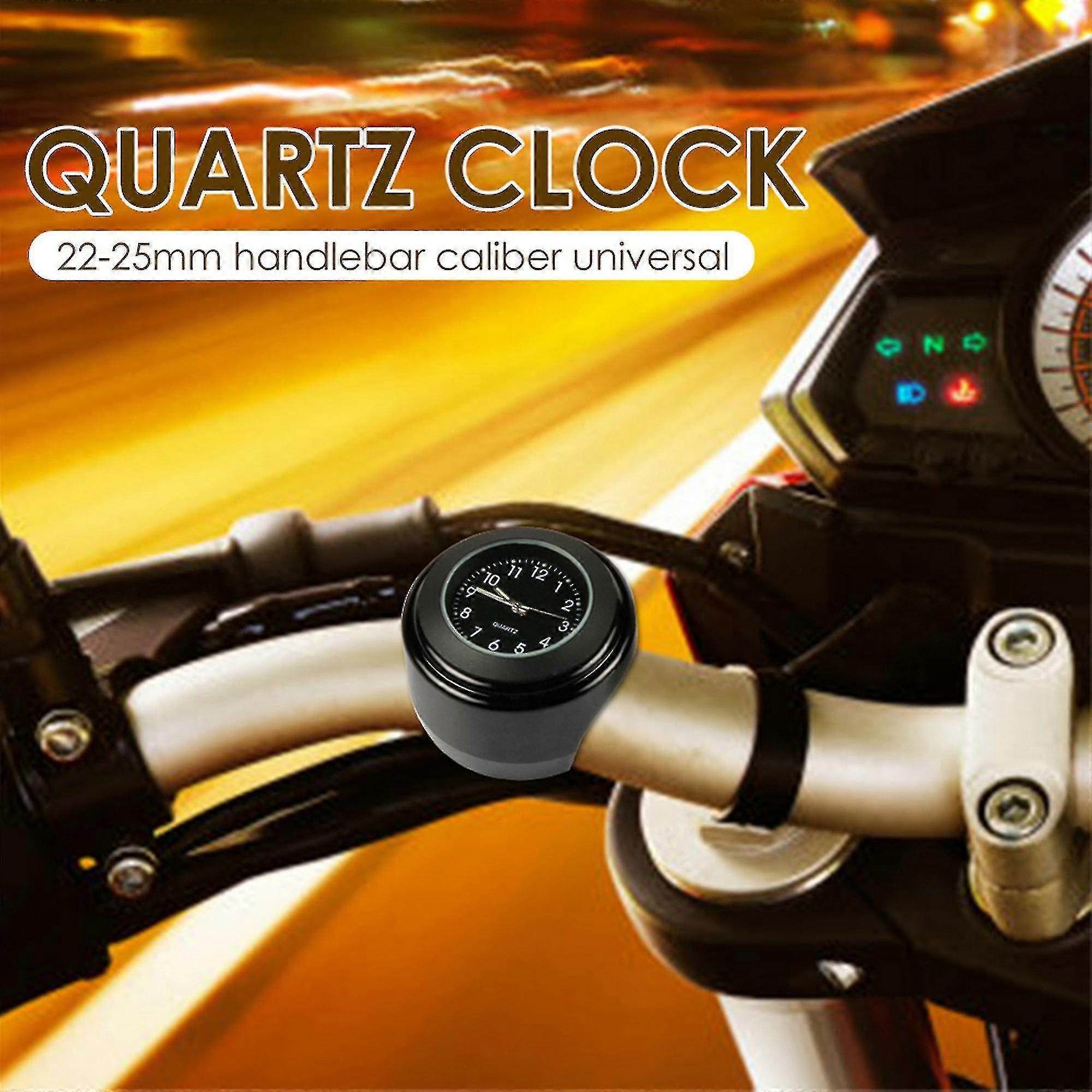Universal Waterproof Motorcycle Quartz Clock - Black Time 2