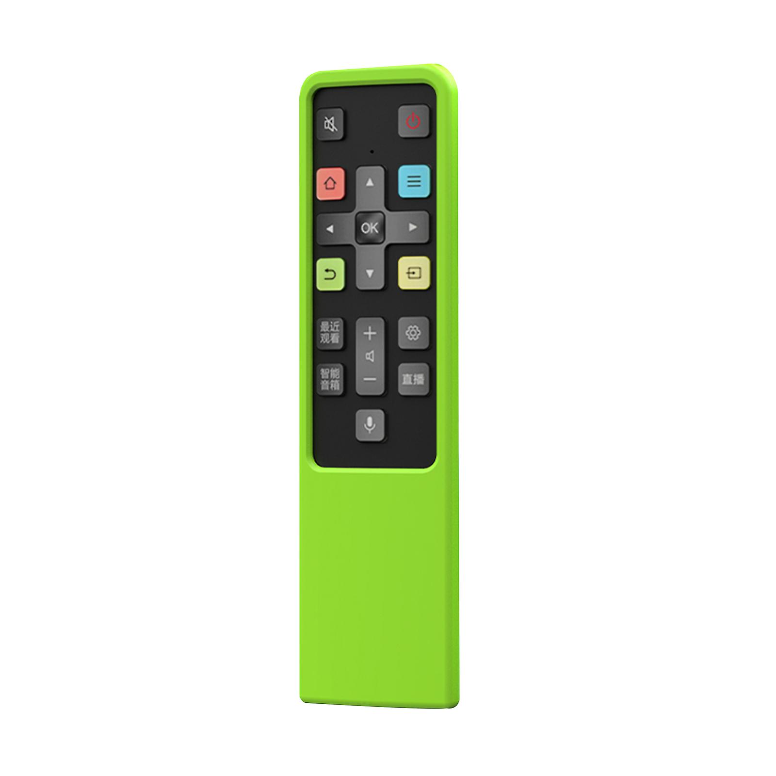 Skin-Friendly Remote Case ShockProof Cover for TCL RC801C/D FCR1 ARC801L/802D TV Remote Universal Protective Cover  Green