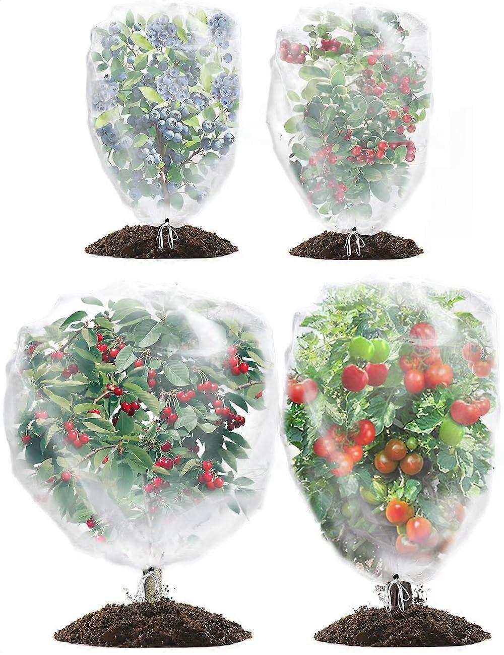 4 packs garden net, pest barrier with drawstring, 1.2m x 100cm 100x7m