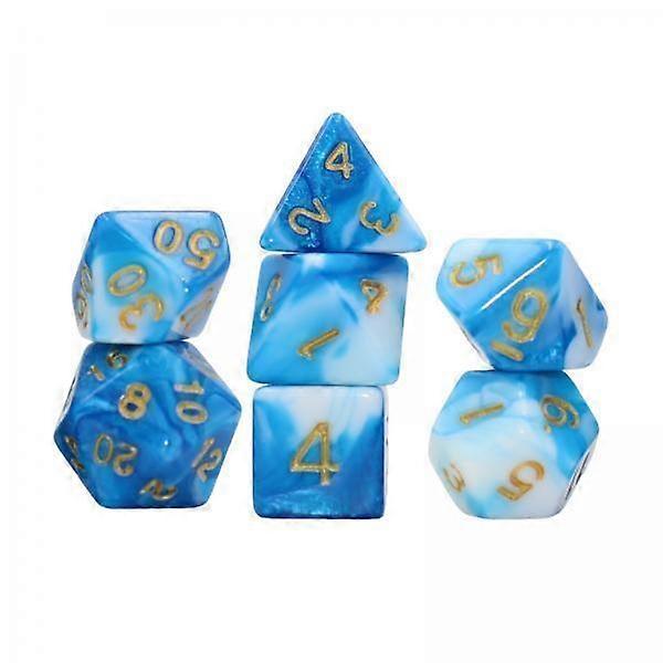 6x 7Pcs Acrylic Polyhedral Dices, RPG Dice Set, Multisided Dice for Family