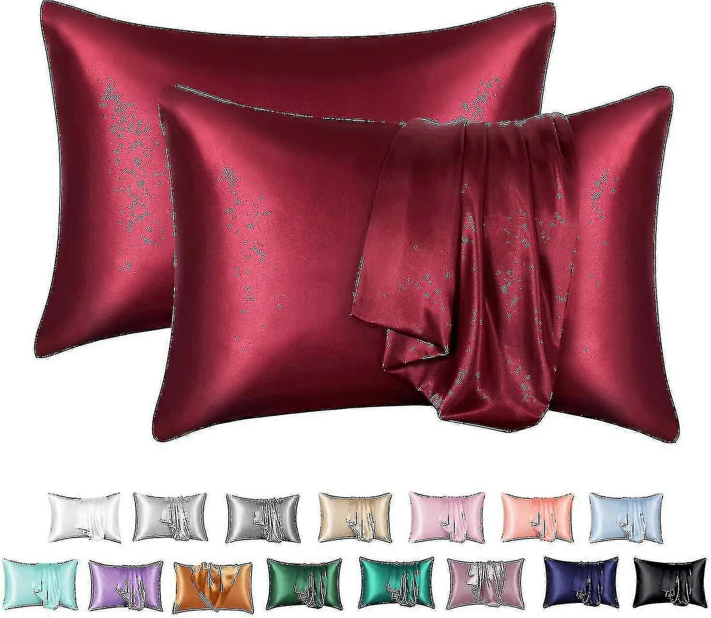 Zijden kussensloop 2 Pack, 100% Mulberry Silk kussensloop voor haar en huid, thread count zijden kussen-lian