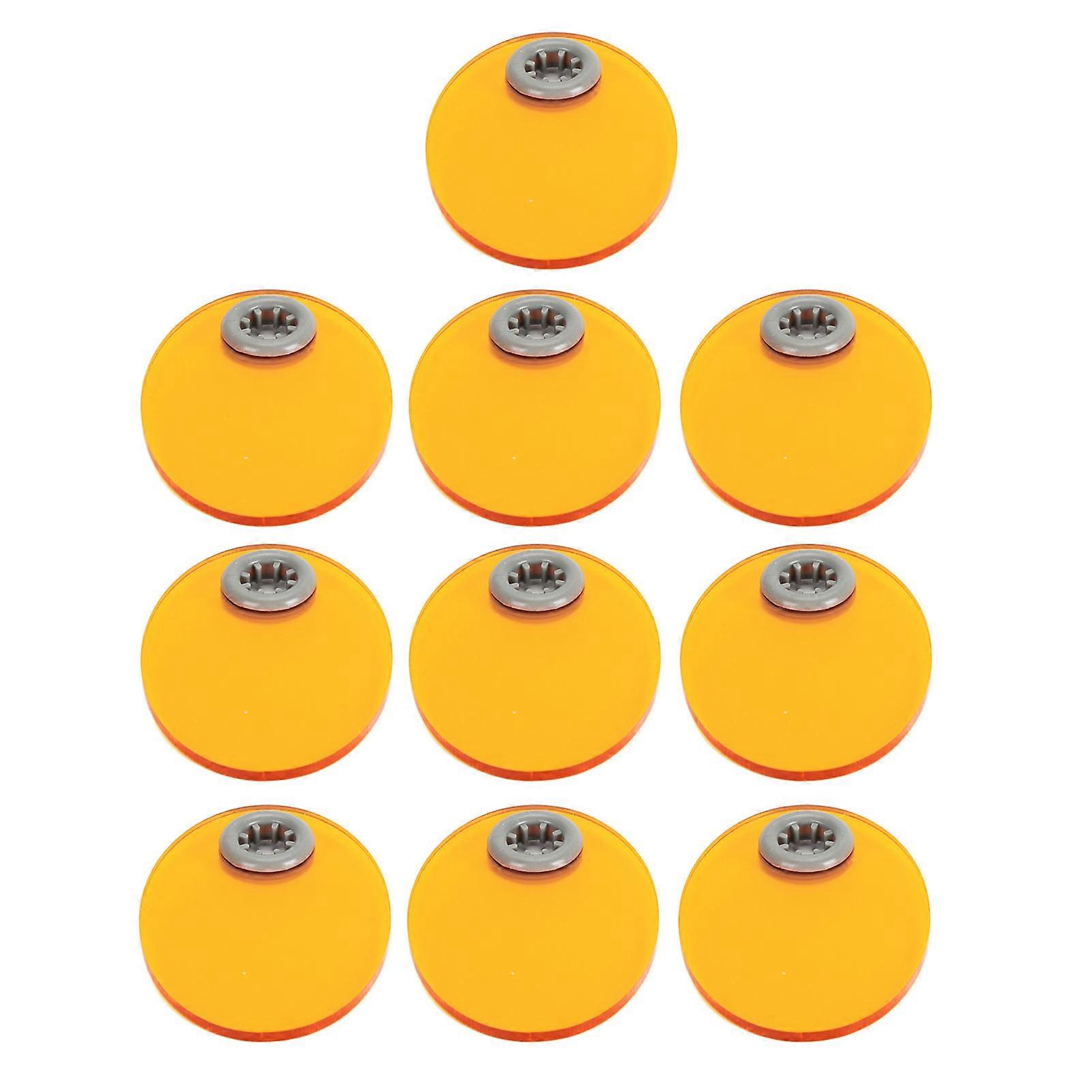 10pcs Dental Light Curing Shield Elliptical Shape Eye Protective Light Blocking Dental Light Curing Machine Plate