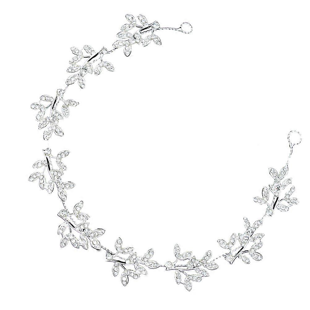 Stylish Rhinestone Leaf Headpiece, Lightweight and Comfortable for