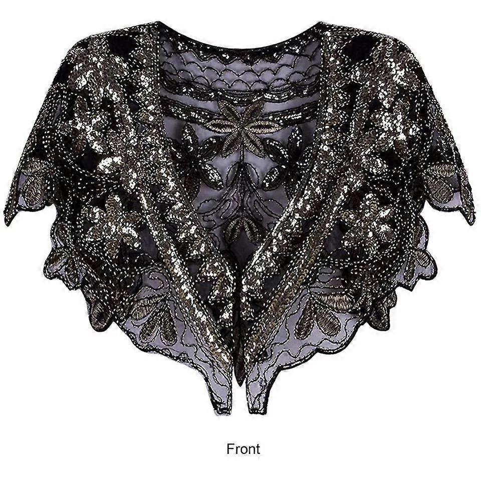 Women's 1920s Shawl Beaded Evening Wraps Flapper Bolero