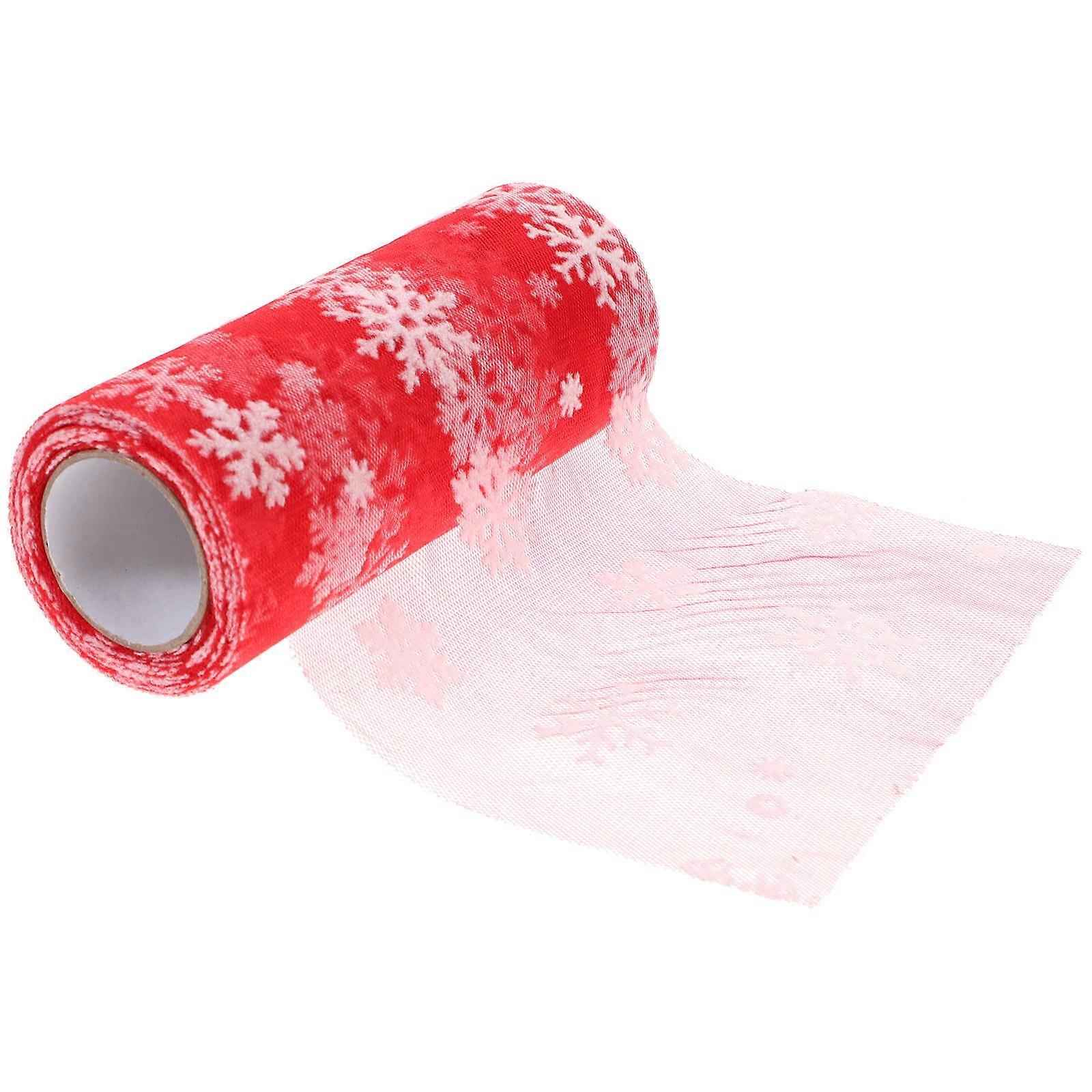 It sounds like you're referring to a product listing for a **Christmas themed decorative ribbon or tulle roll**. Here's a breakdown of the key