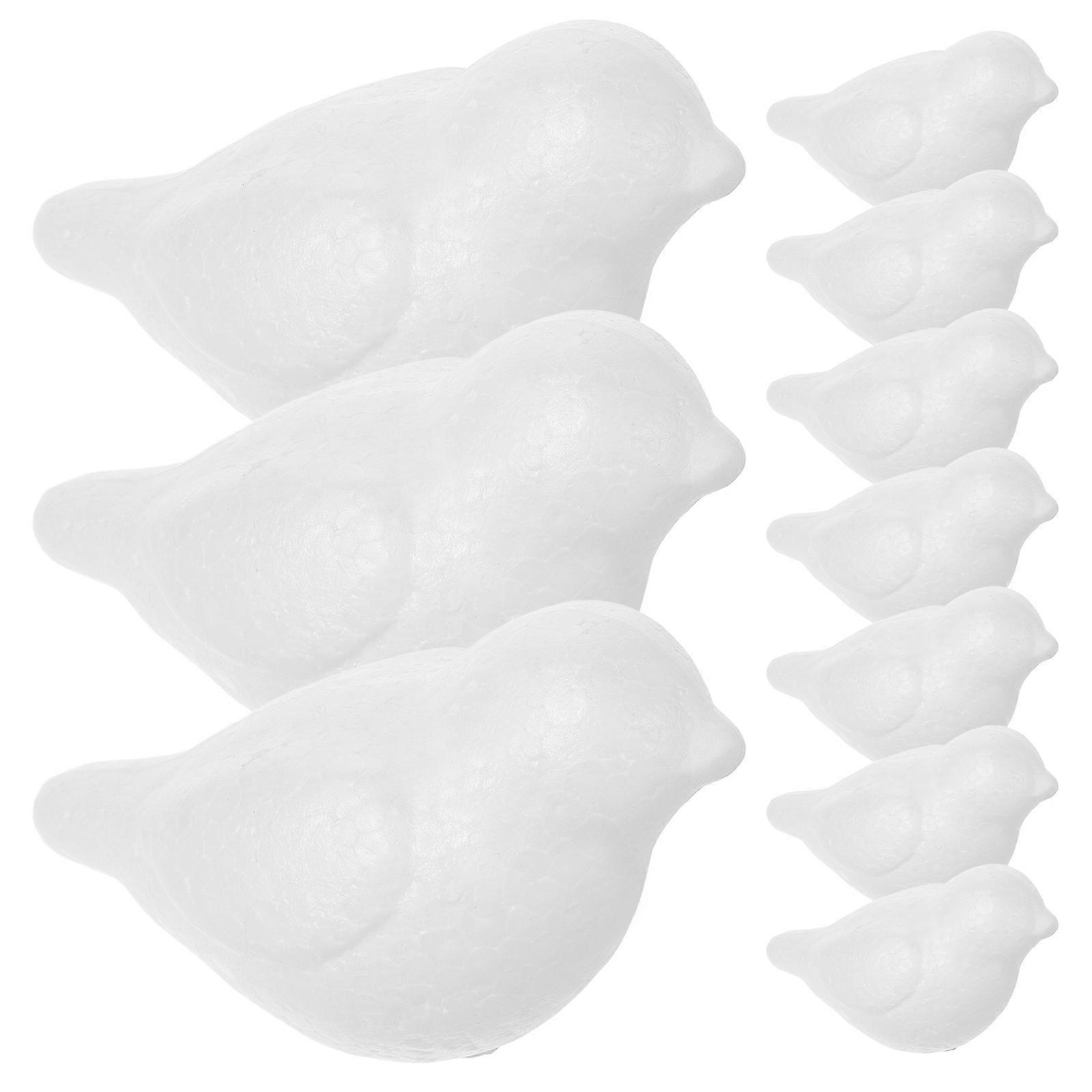 15pcs Foam Bird Models for DIY Painting Unfinished Decorative Easter Birds Animal Figurines