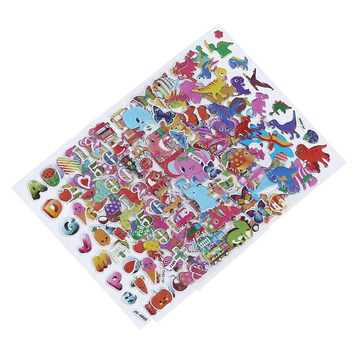 Craft Stickers Assorted Color Lovely Stereoscopic for Computer Decoration Teachers Scrapbooking 18 Sheets