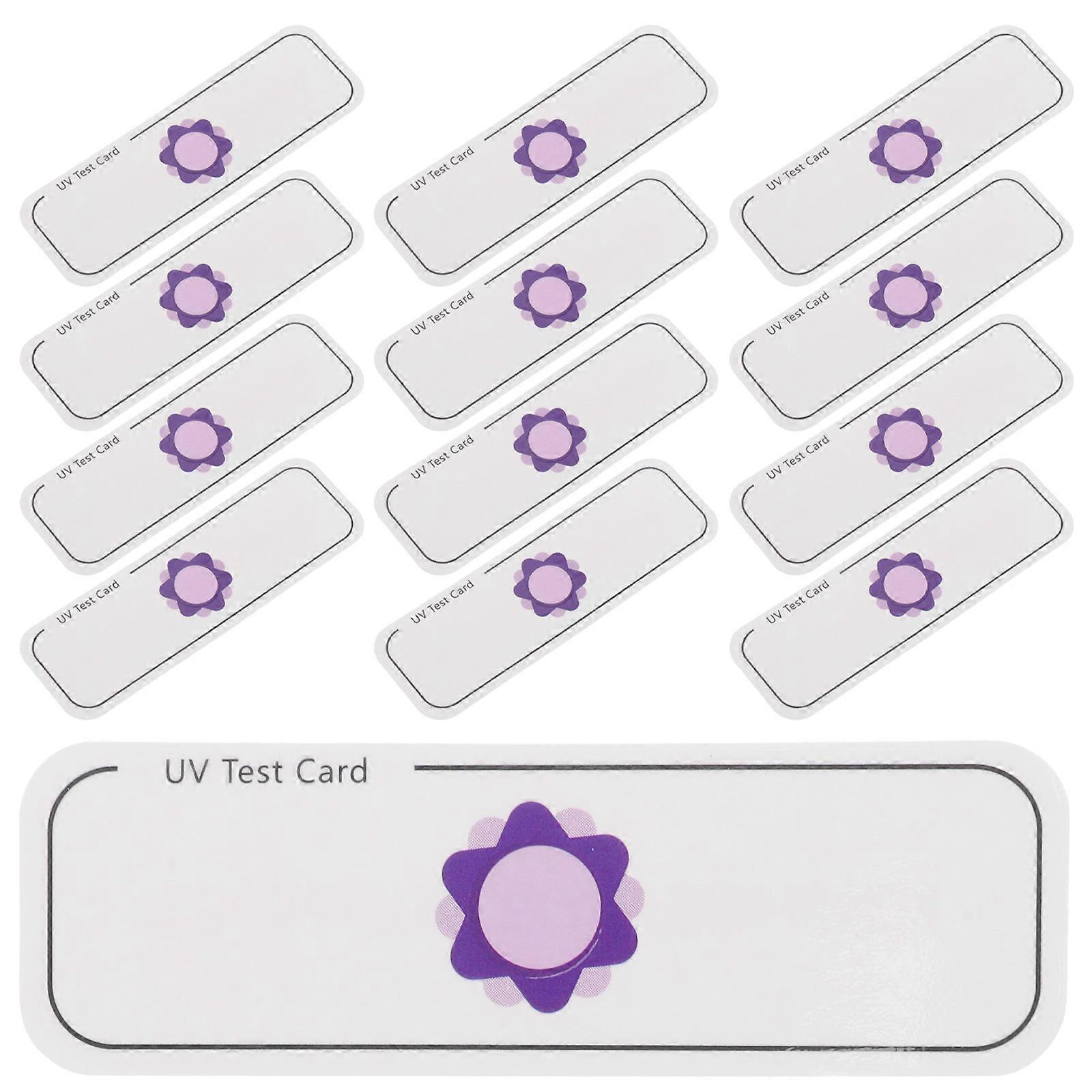 Uva Testing For Sun Uv Testing Cards Effect Test Compact Shape White Paper 7.00X2.10X0.20Cm 20Pcs