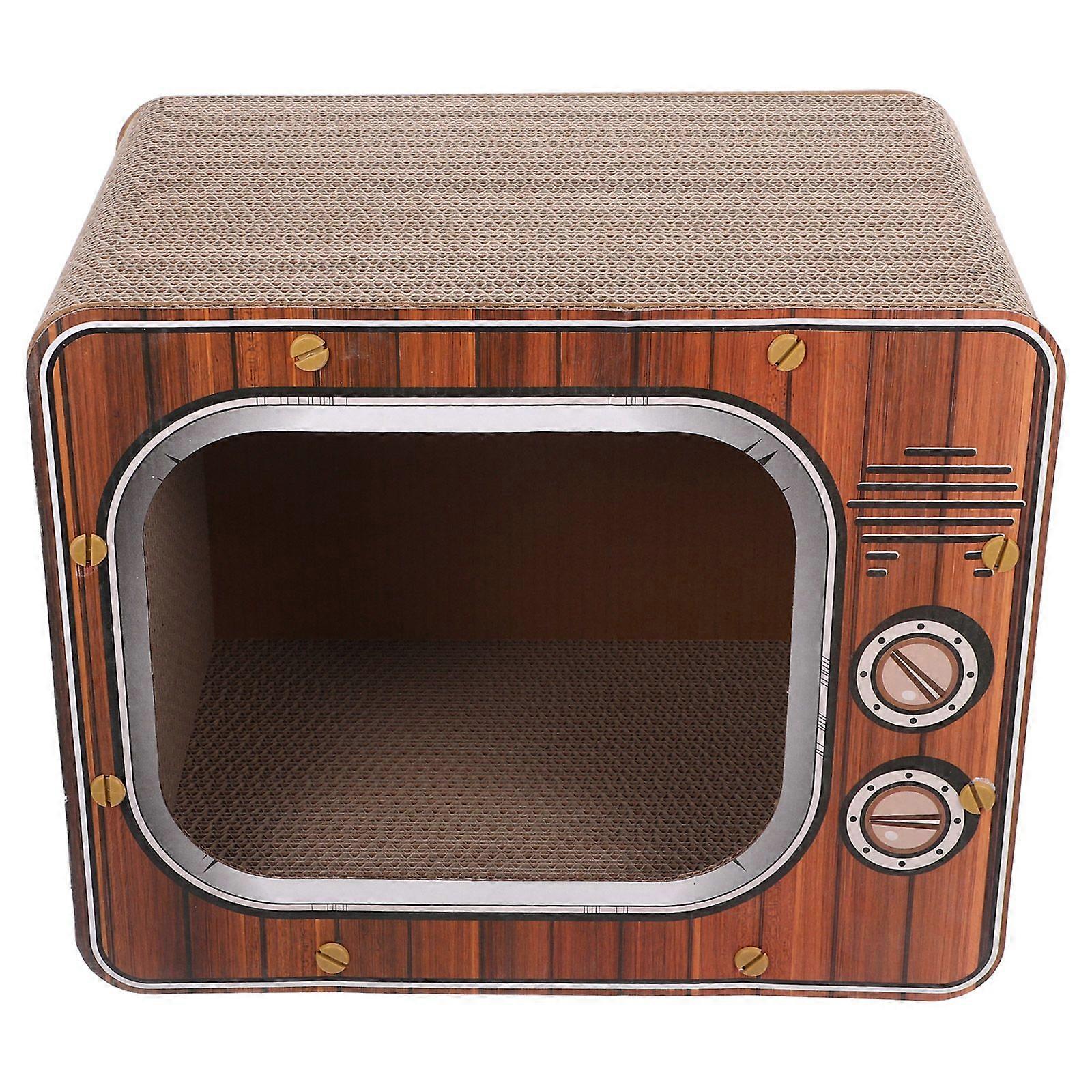 Cardboard Cat House Scratch Pads Cat Play House Indoor Cats Corrugated Scratcher Box Cat Scratching Toy Hideout For Cat Birthday