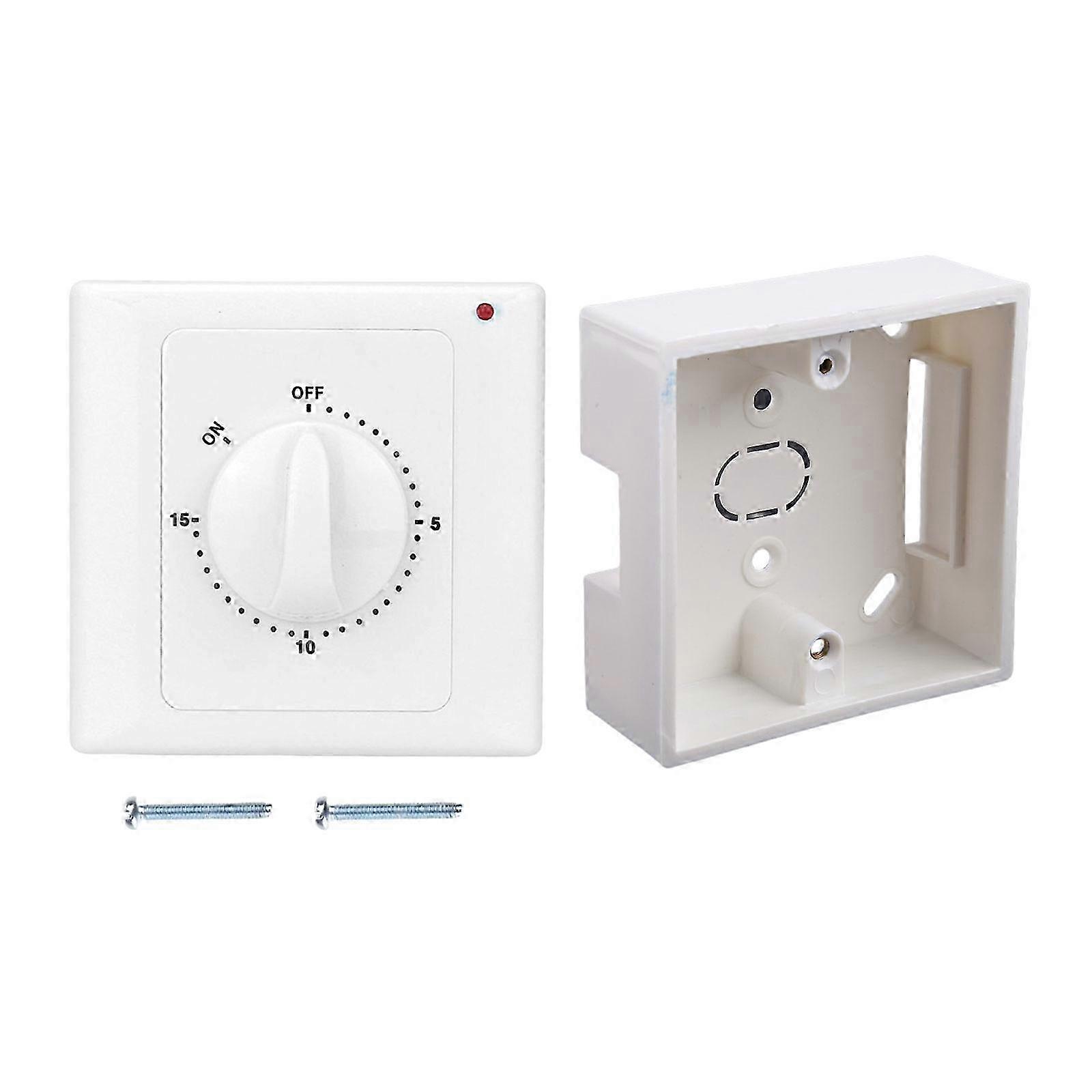 Wall Mount Digital Timer Switch 220V Mechanical Countdown Timer Power Timing Controller Plate