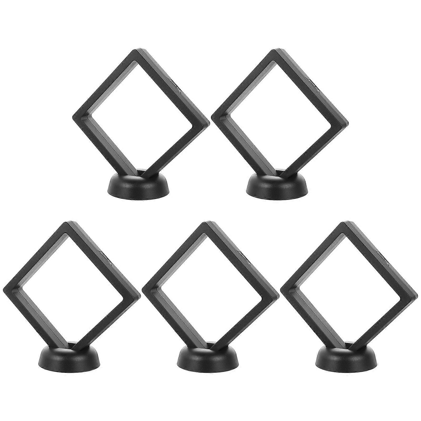 Display Case Jewelry Display Cases Clear Suspension Display Frames 9.00X9.00X2.00CM ABS 3D Display Effect 5Pcs