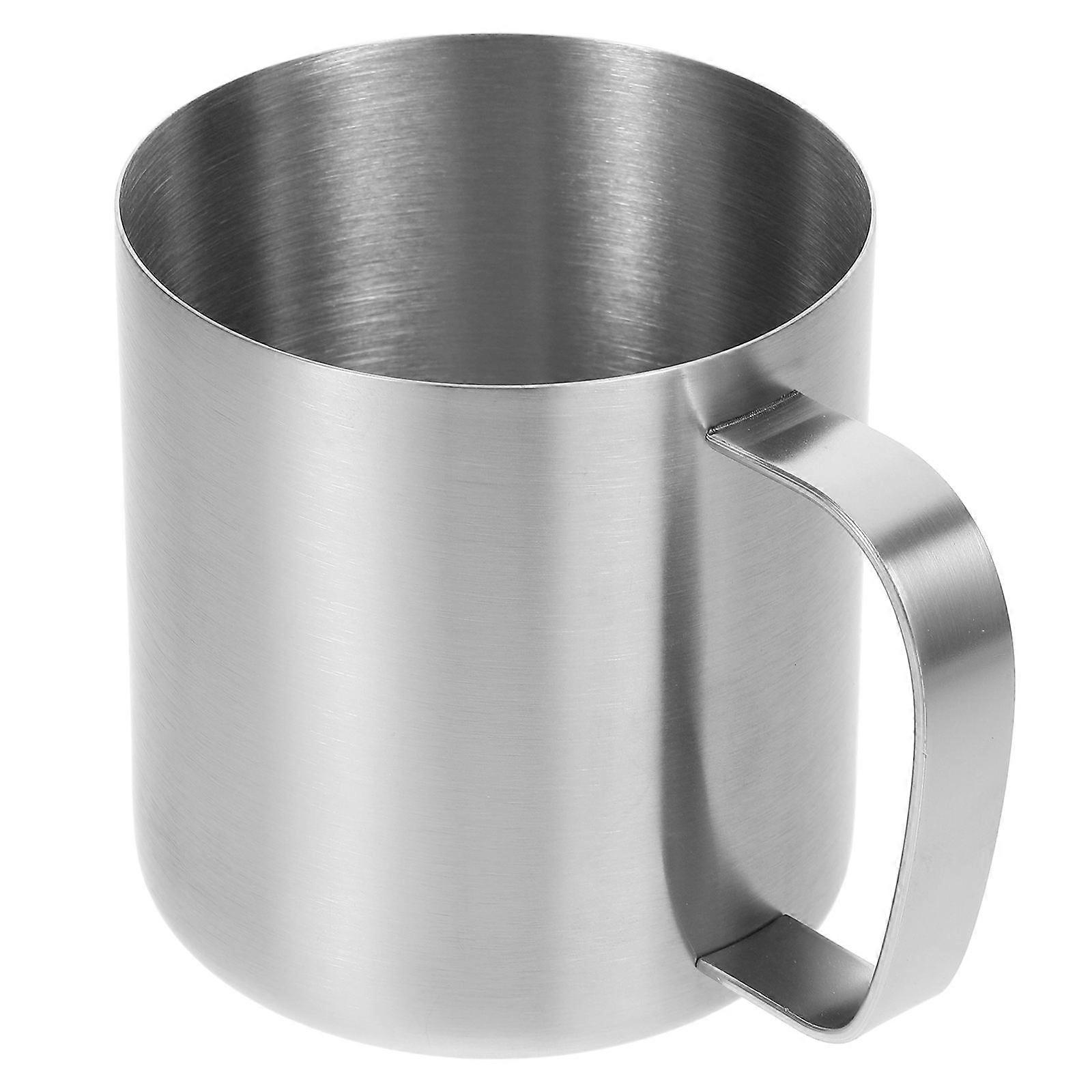 Stainless Steel Cup With Handle Non-Insulated 8.5x8.5x9 Cm 1Set