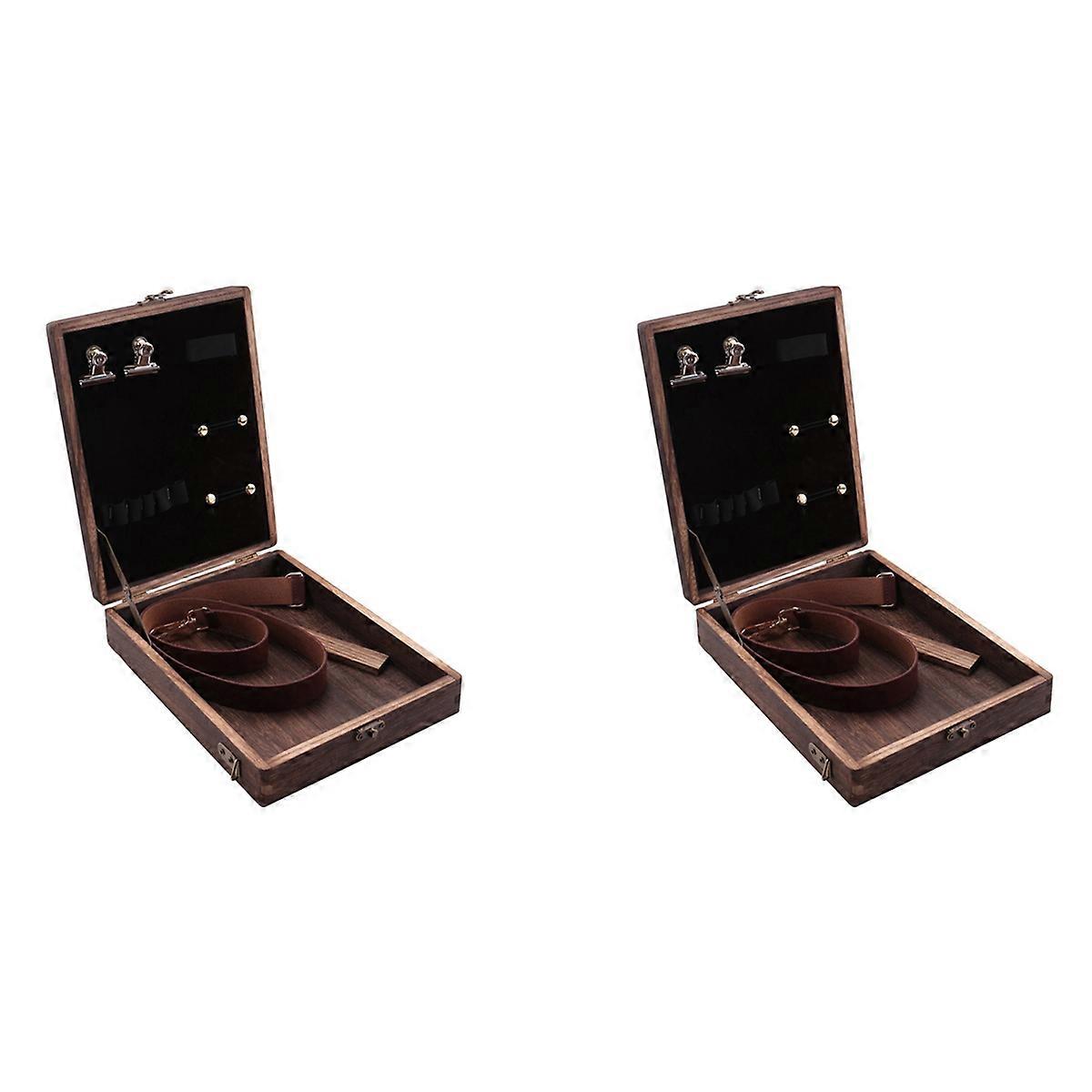 Writers Messenger Wood Box,with Hinged Lid Shoulder Bag,Storage Log