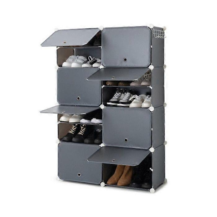 Shoe Rack - Grevout - Modular - Portable - 28 Pairs - Grey
