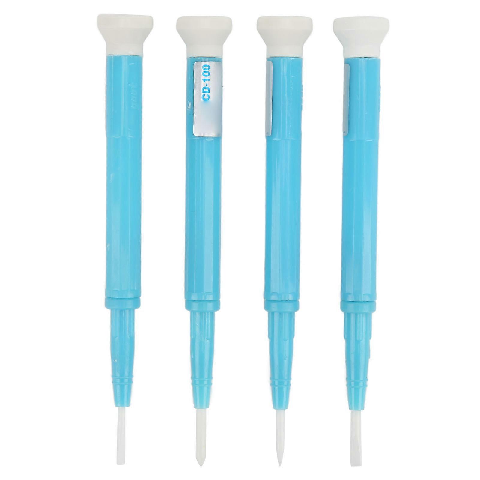 4Pcs Ceramic Screwdriver Bit Set 1.3mm 1.8mm 2mm 2.6mm Slot and Cross Stepper Motor Adjustment Tool Precision