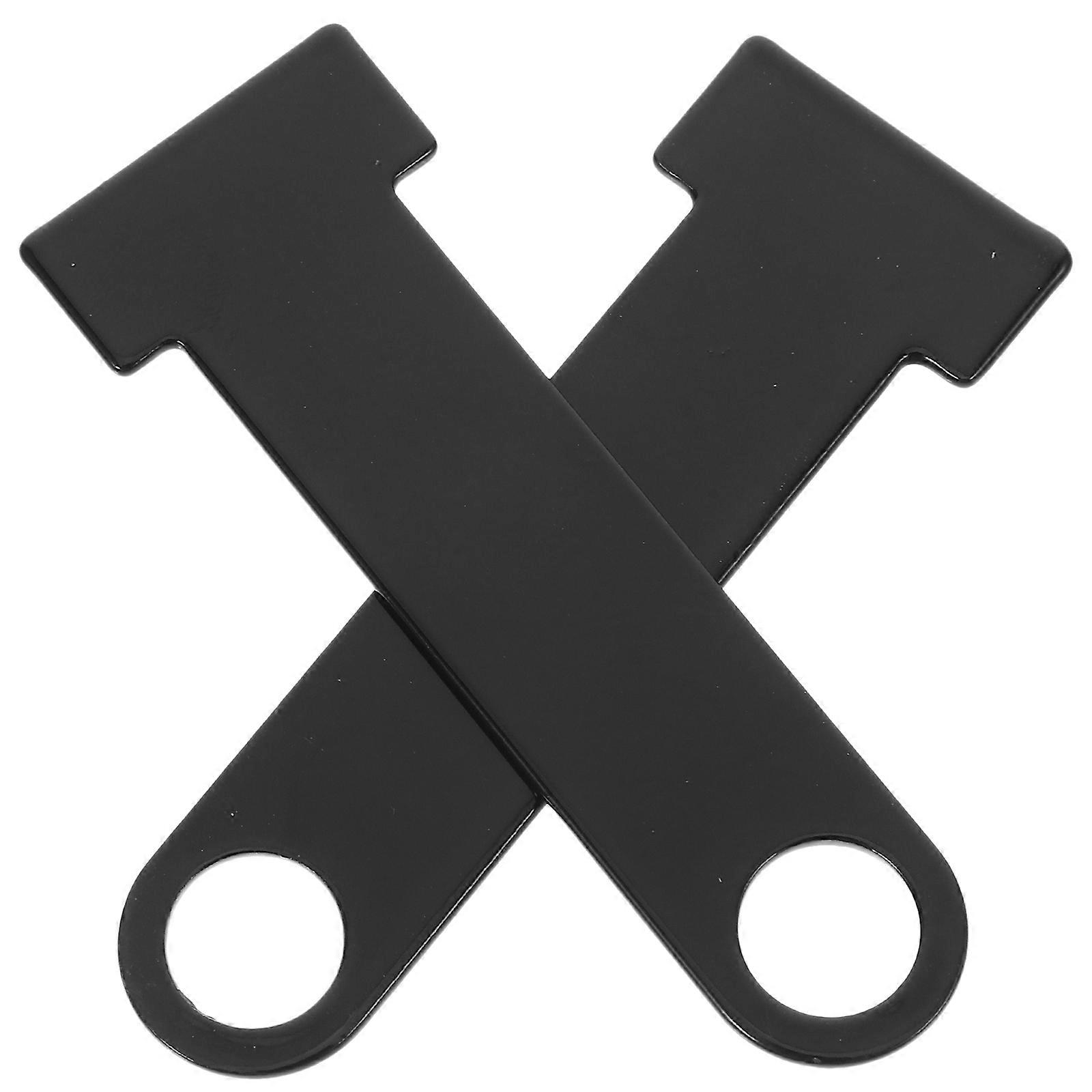 Secure Storage Motorcycle Helmet Strap Ring Locks Universal Iron 9.00X3.00X0.20cm 2Pcs