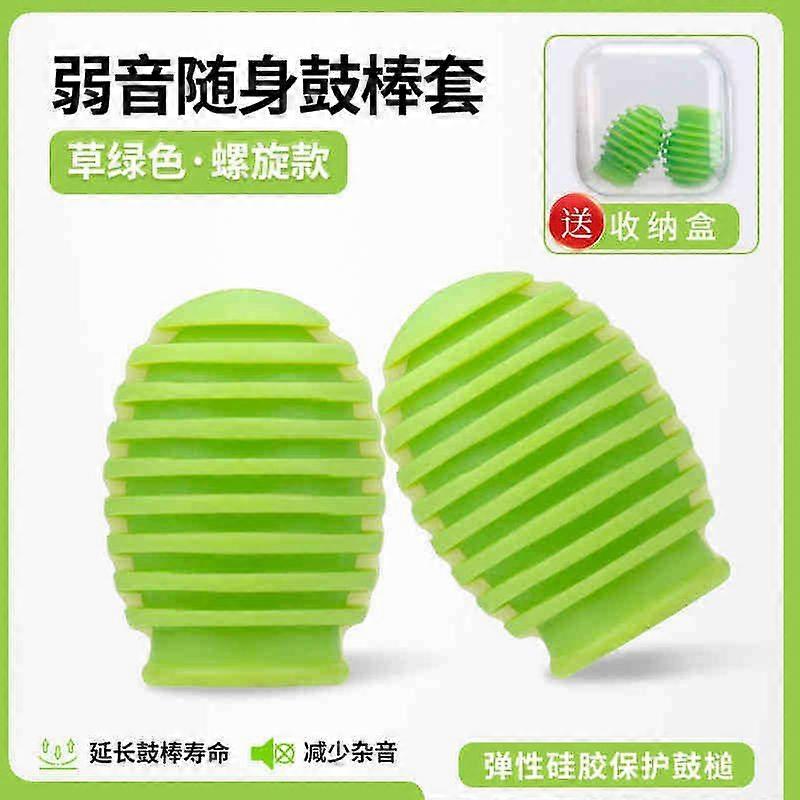 2pcs Drumstick Silent Tips: Silicone Drum Mute Dampener Replacement Practice Percussion Tips Covers For Night Practice And Performance