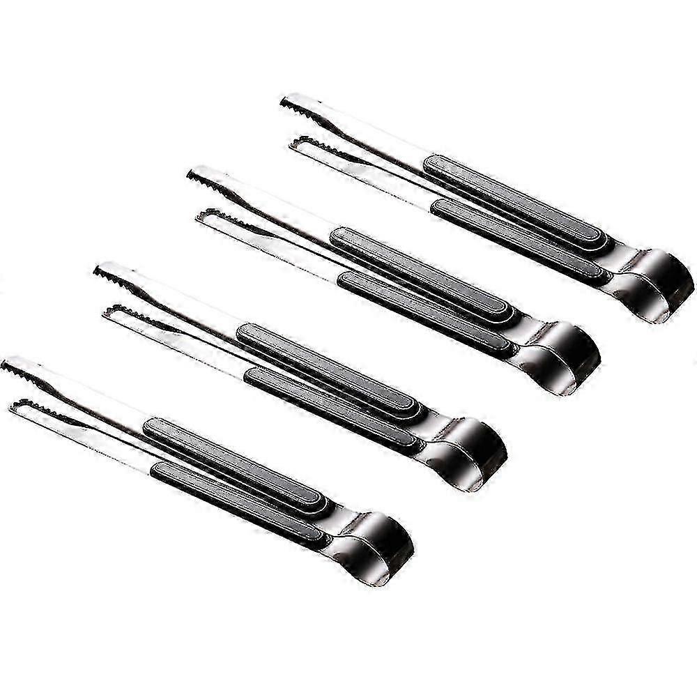 Kjøkkentang i rustfritt stål, serveringstang for matlaging, mattang i metall med sklisikkert komfortgrep - gul