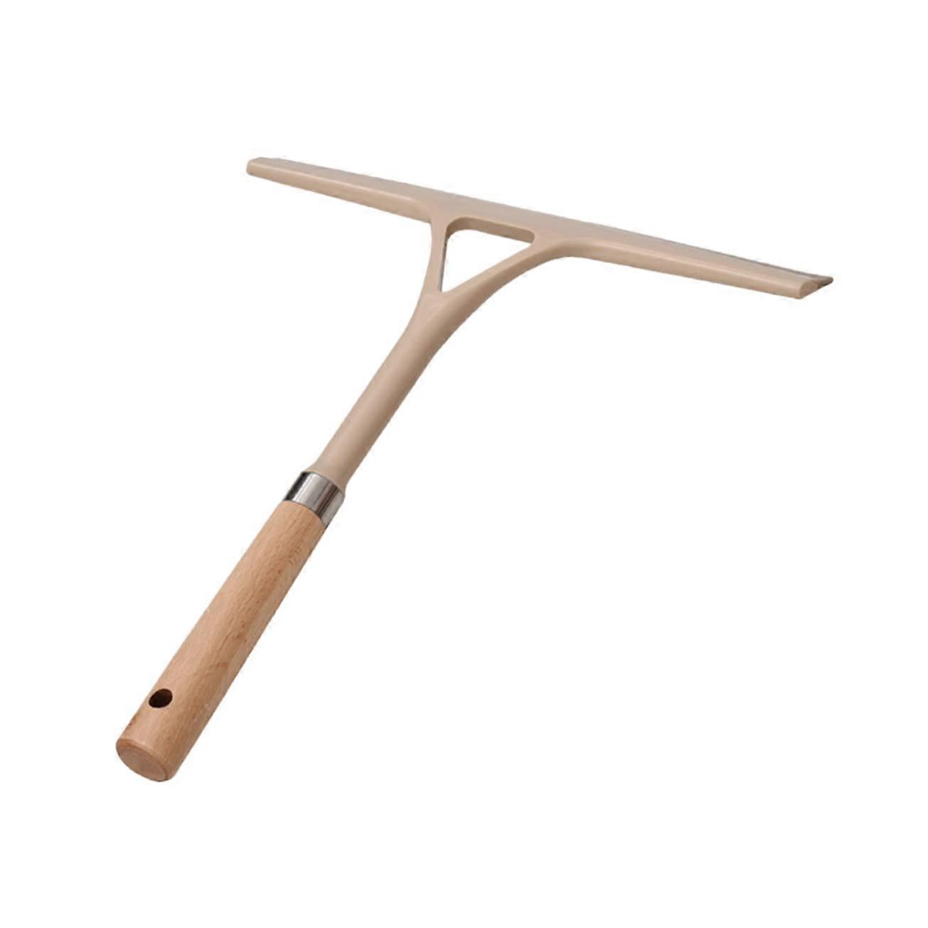 1 x Multifunctional Window Wiper with Wooden Handle, Efficient Glass Cleaner