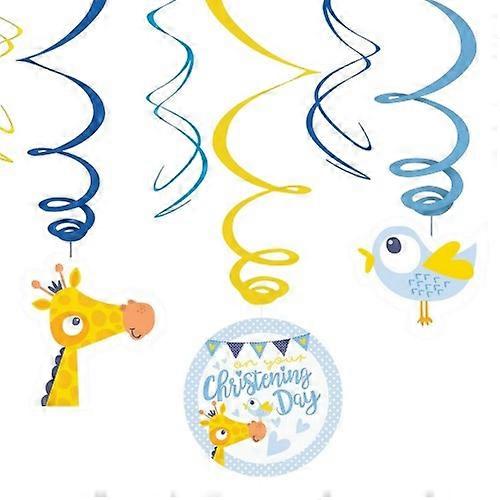 Amscan On Your Christening Day -pyörrekoriste (6 kpl pakkaus)