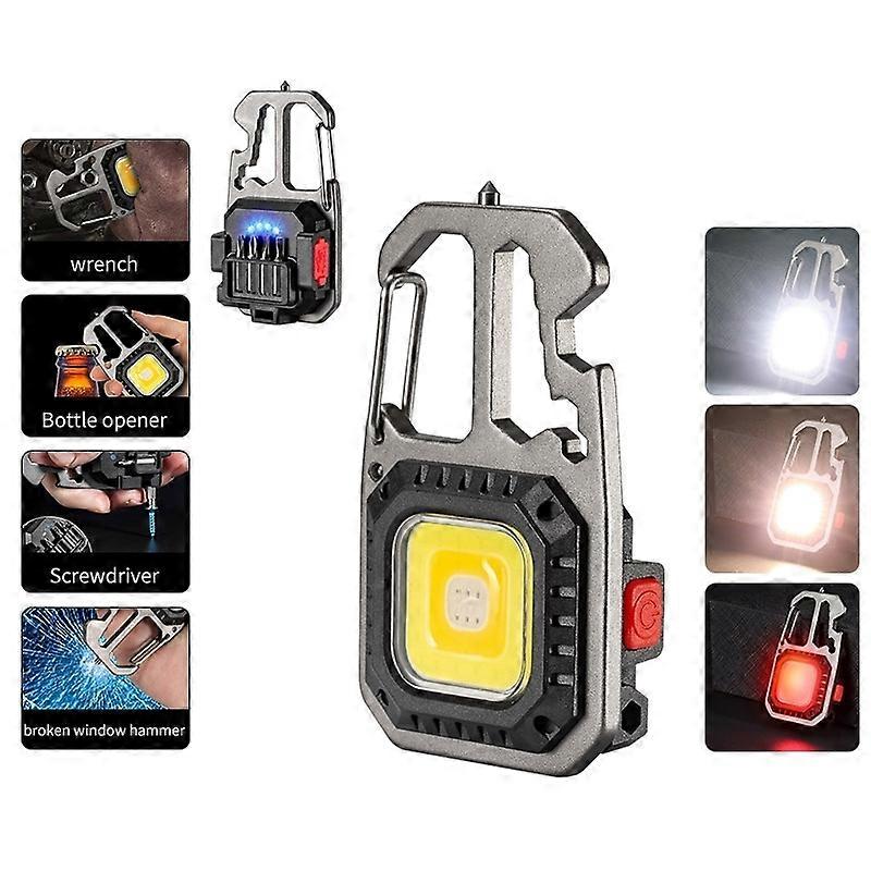 Mini Bright Light Portable Flashlight Black+Magnet+Bracket Black+Magnet+Bracket