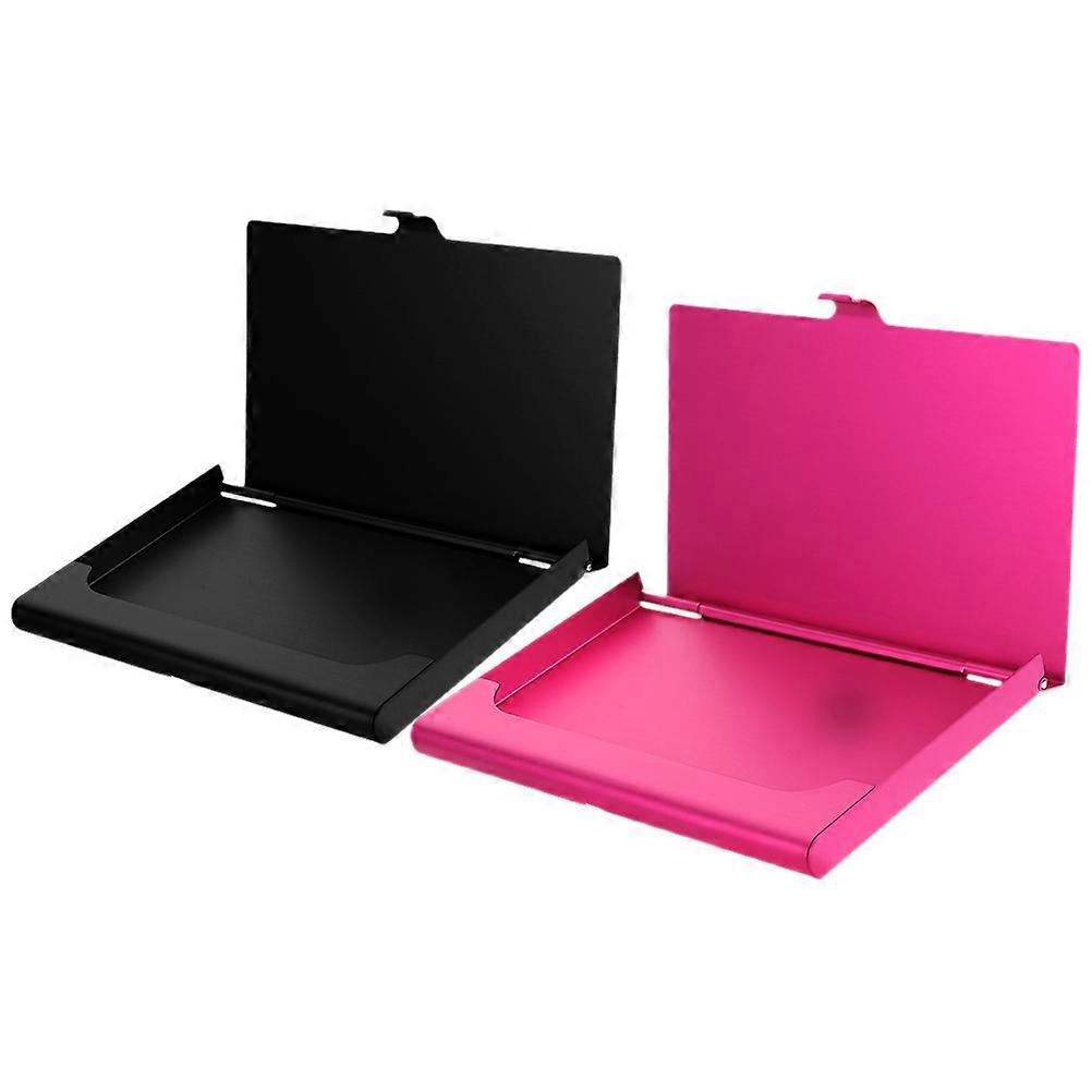 Metal Business Card Holder 2pcs Blank Sublimation Storage Case for Professional Personalization Use