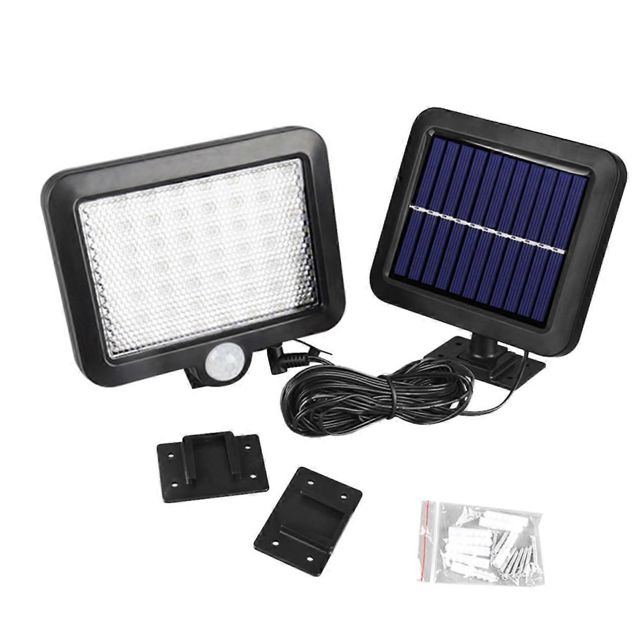 Solar Sensor Wall Light with COB LEDs, Waterproof Outdoor Lamp with Motion Sensor and Extension Cord for Garden Terrace.