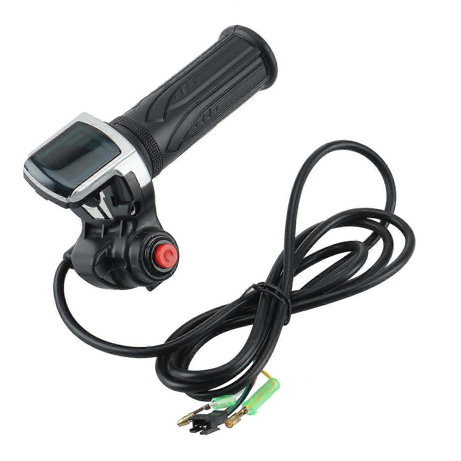 36V Electric Bicycle Scooter Speed Throttle Grip LCD Display with Switch EBike Twist Throttle Accel