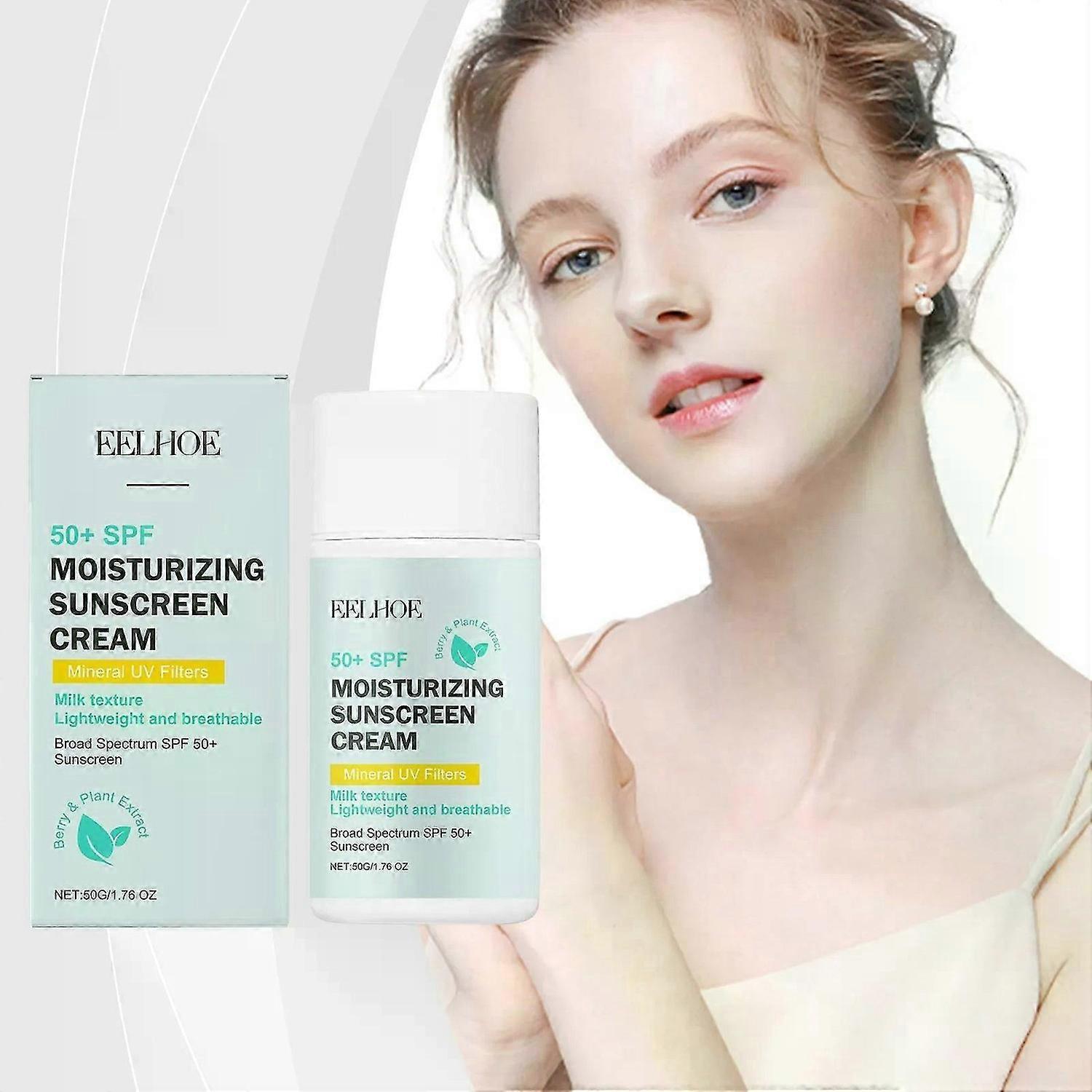 Moisturizing sunscreenMilk textureLightweight and breathableBroad Spectrum SPF 50+Non-Sticky, Long L