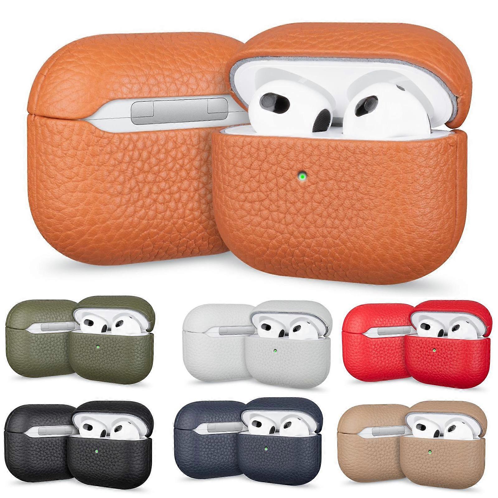 Litchi Grain Leather Earbuds Protective Case