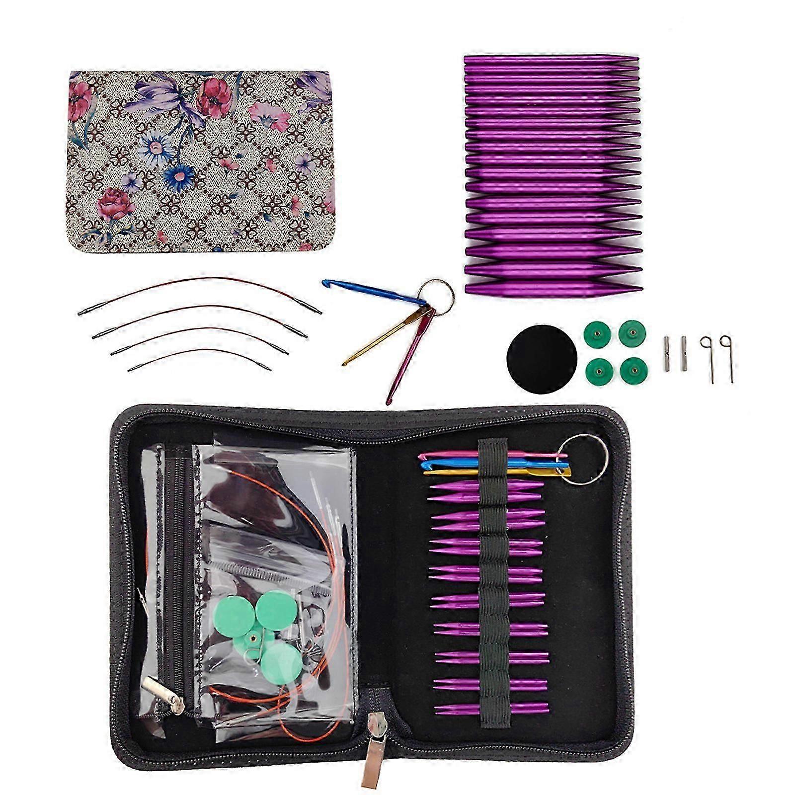 2025 Latest Model 9 pairs of 3.0mm-6.0mm interchangeable circular knitting