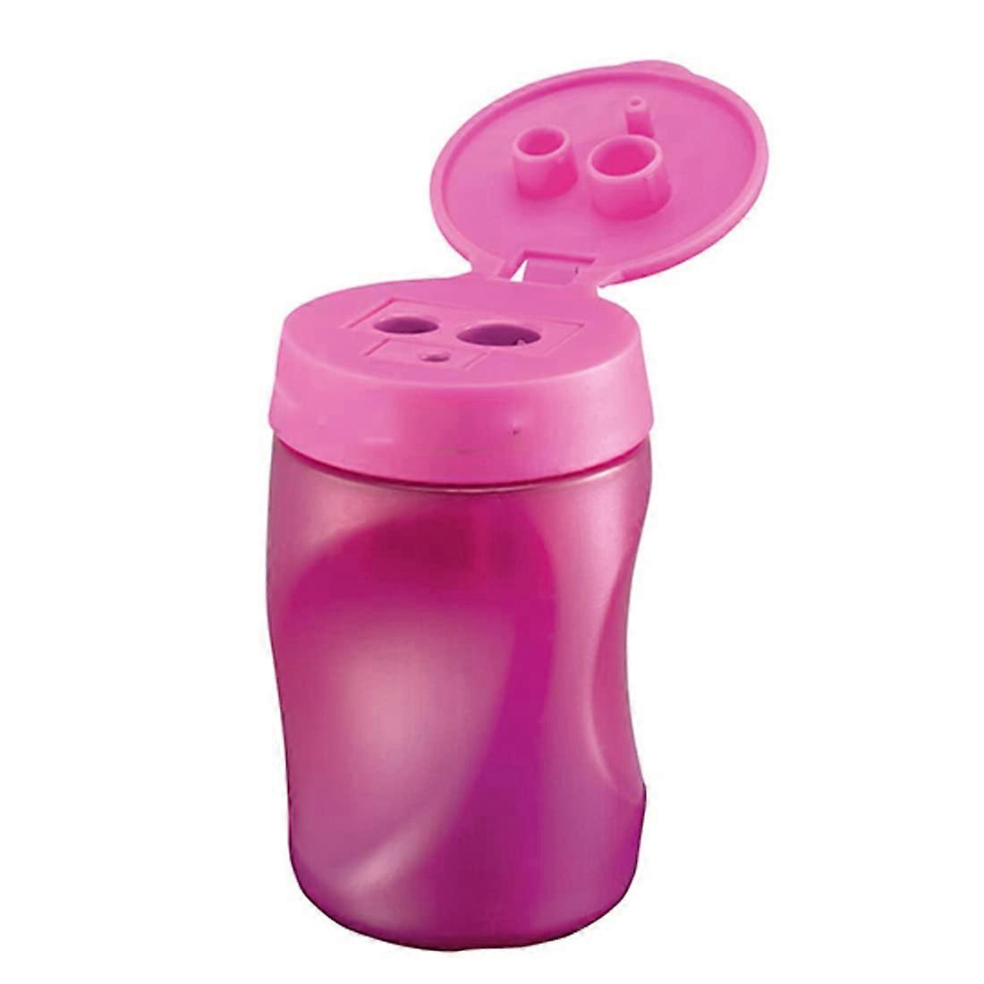 Hand Crank Pencil Sharpener Water Bottle Shape Smooth Slant Crumb Box with Large Capacity Learning and Office Tools