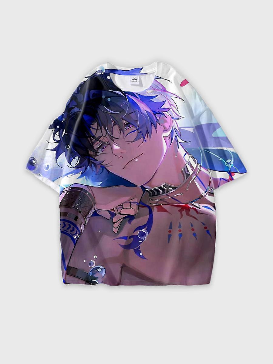 T-shirt round neck Pattern loose short sleeve JW677