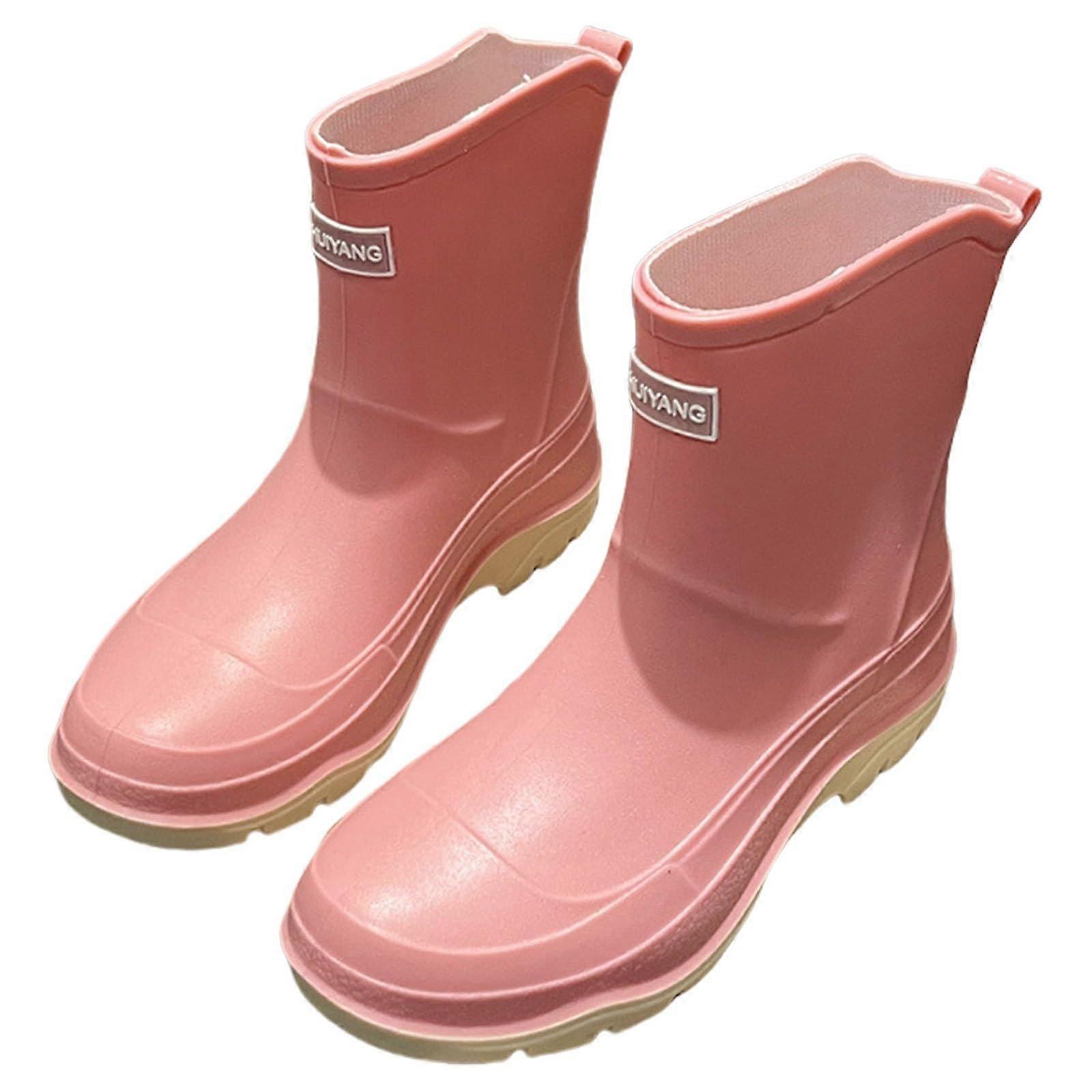 Ladies' waterproof, slipresistant boots for hiking, gardening, size 39 EU, rose.