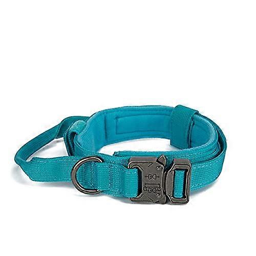 Pet Collars Dog Collar Super Robust Tactical Adjustable Large Dog Collar For Retrievers And Shepherds Blue Size L