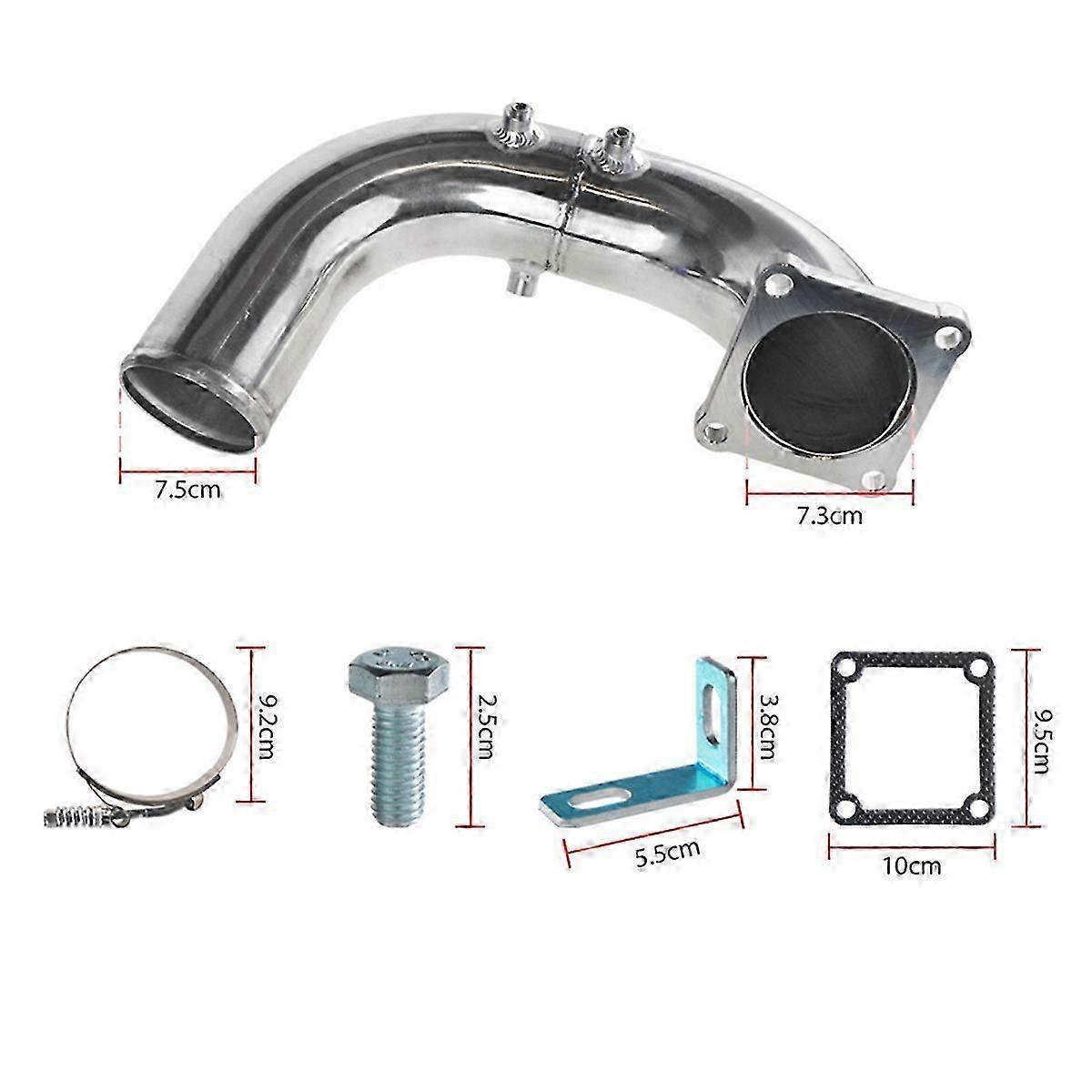 Car Modification Exhaust & Intake Pipe Kit in Blue - Durable Performance Upgrade for Enhanced Vehicle Sound and Efficiency