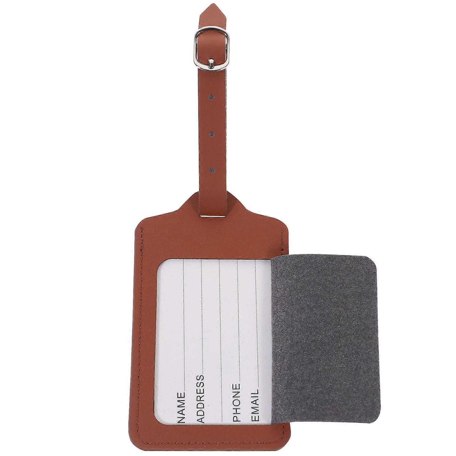 Travel Bag Label Tags Simple and Elegant For Travelers Luggage Identification Rectangular Pu 1Pack