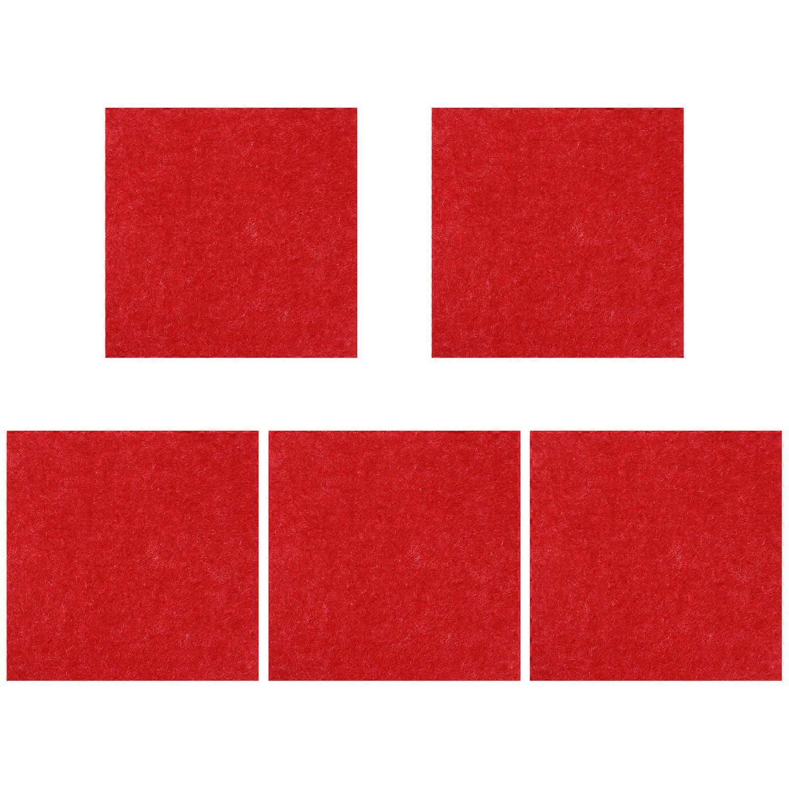 Soundproof Wall Panel Practical Felt Panel Indoor Use 5Pcs Simple Design 11.8×11.8×0.4in