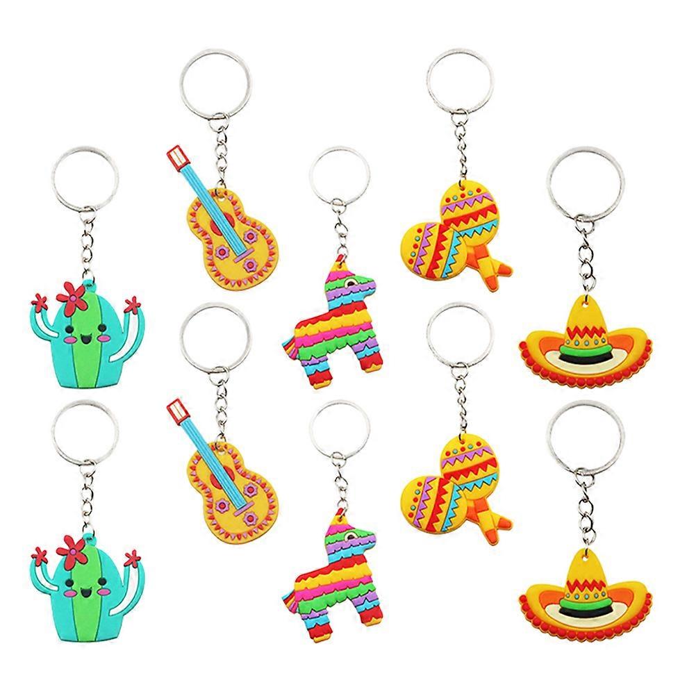 Creative Key Pendants Theme Party Decorations Metal Bag Accessories 10Pcs