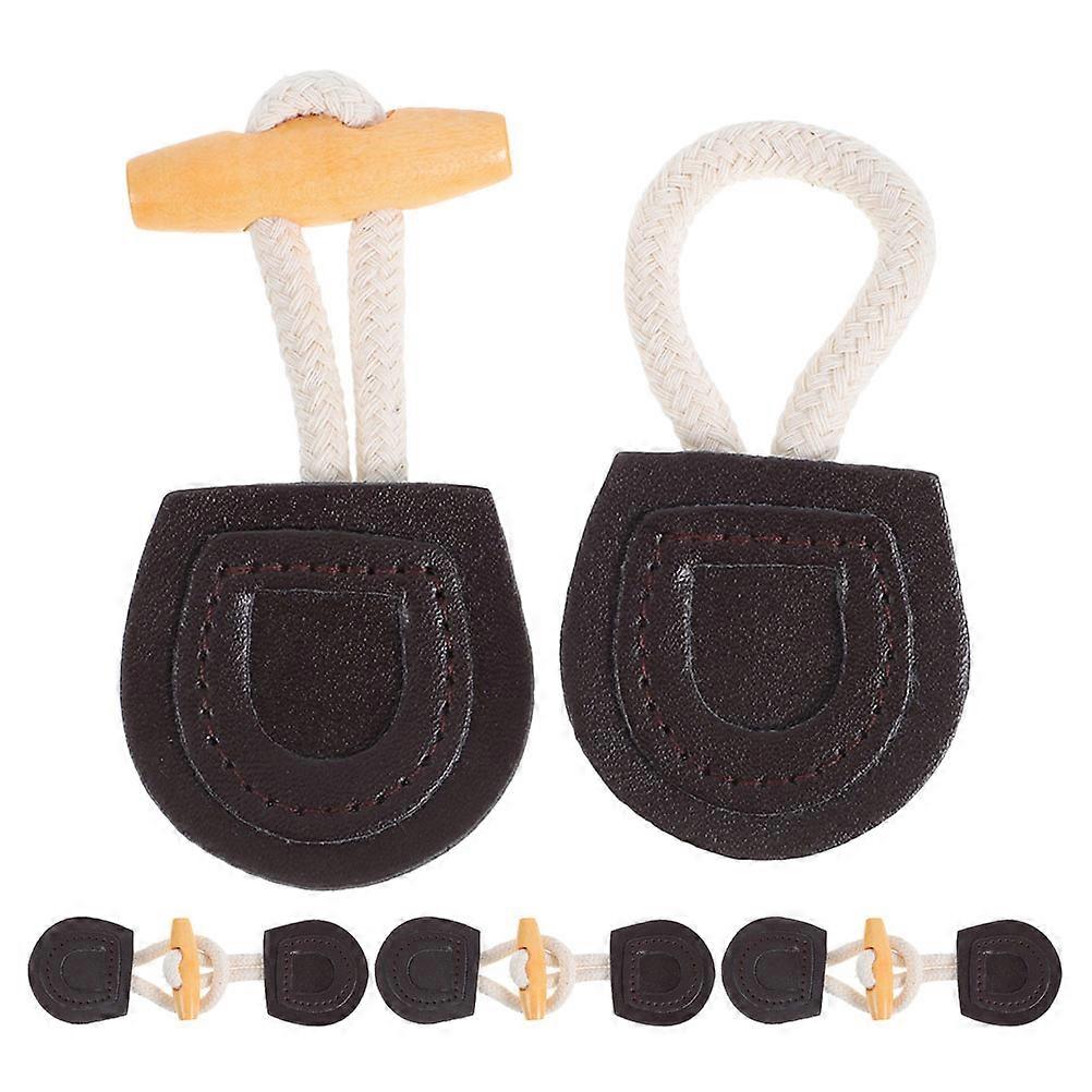 Coat Replacement Buttons Wooden Pu Horn Shape Casual Wear Formal Wear 4 Sets For Men Women Coat Jacket Sweater