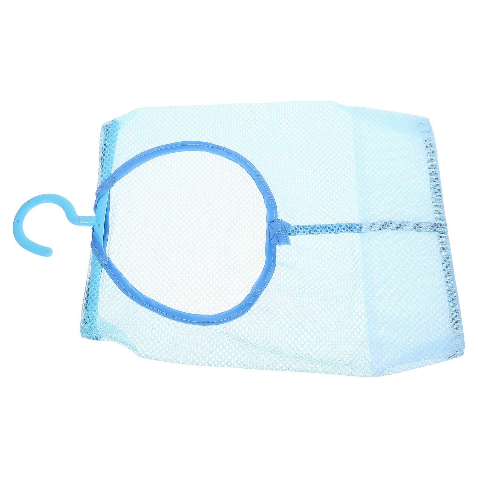 Hanging Drying Mesh Bag Kitchen Use Polyester PP Blue 37.00X22.00X0.50CM 1Pack