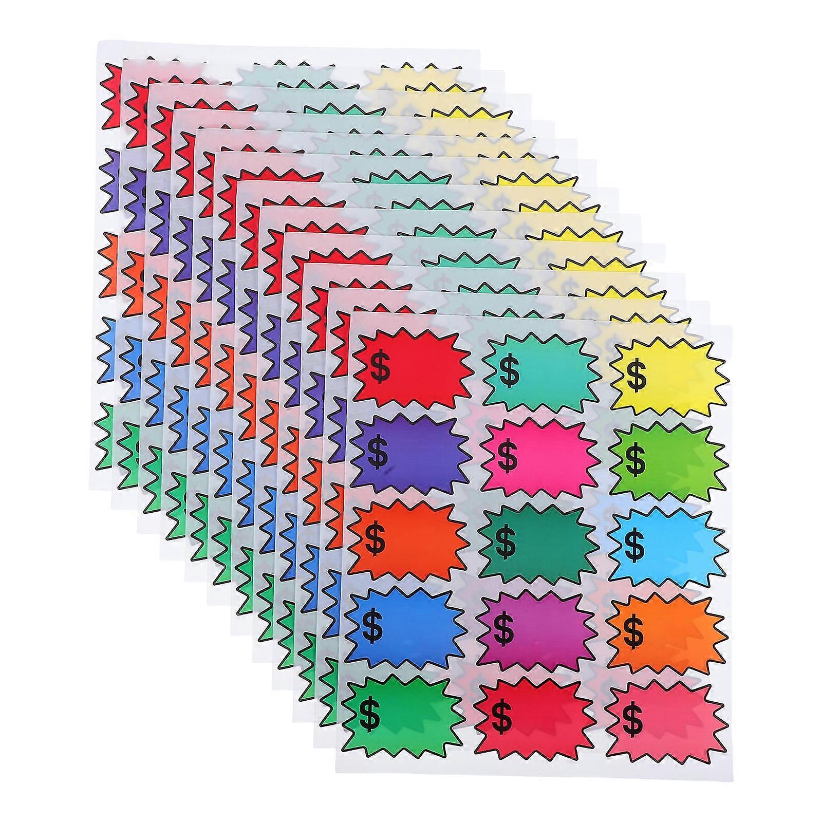 Merchandise Price Tags Vendor Display Pricing Signs Rectangular Shape 180Set