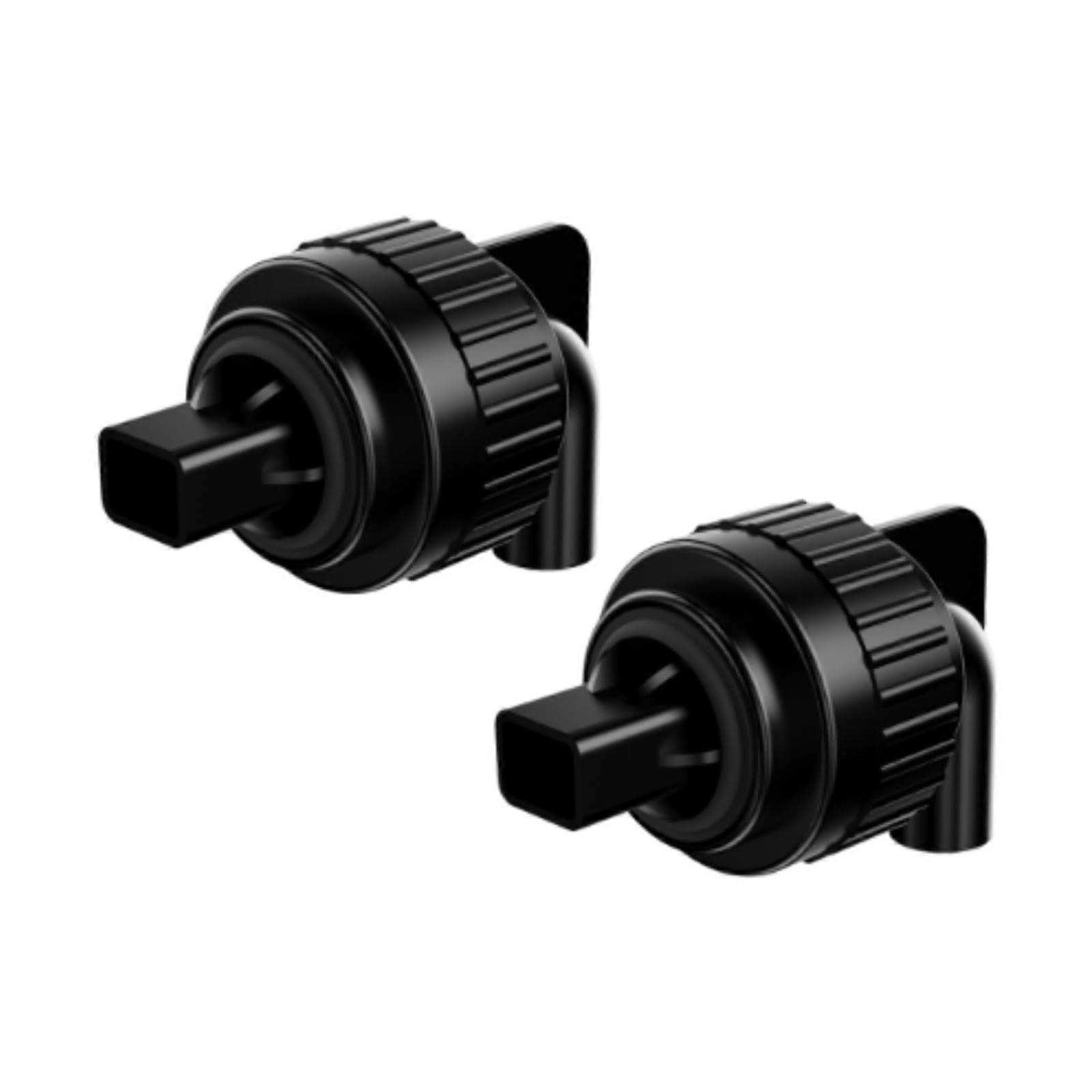 2X Flexible Black Hose Nozzle Connectors, Swivel Design, Lightweight, Compatible with Standard Garden Hoses