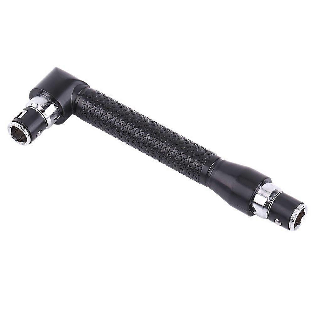 Adapter Drill Screw L Shape 1/4 Inch Hex Socket Wrench Double Manual Tool Head with Screwdriver Bits and Screws