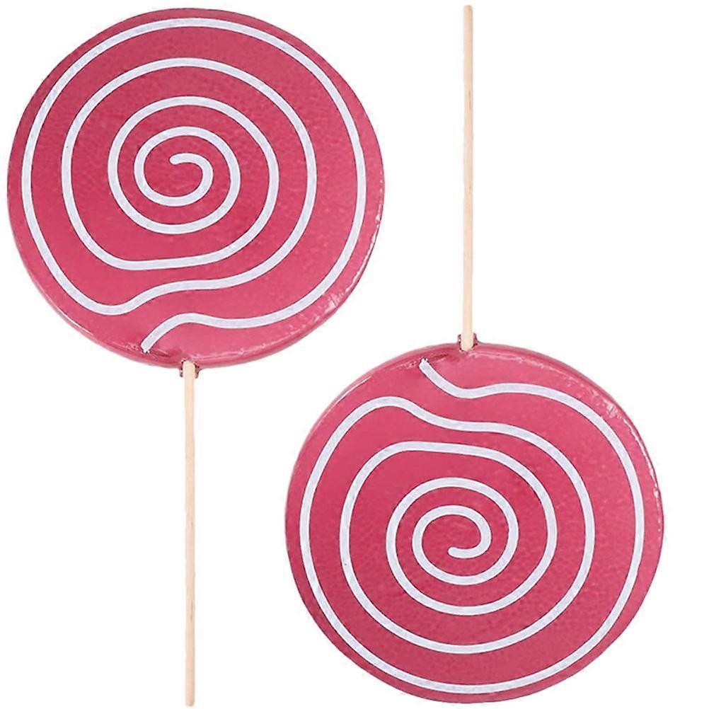 Purple Resin Lollipop Decor for Decoration with Bright Color and Unique Design 2Pcs