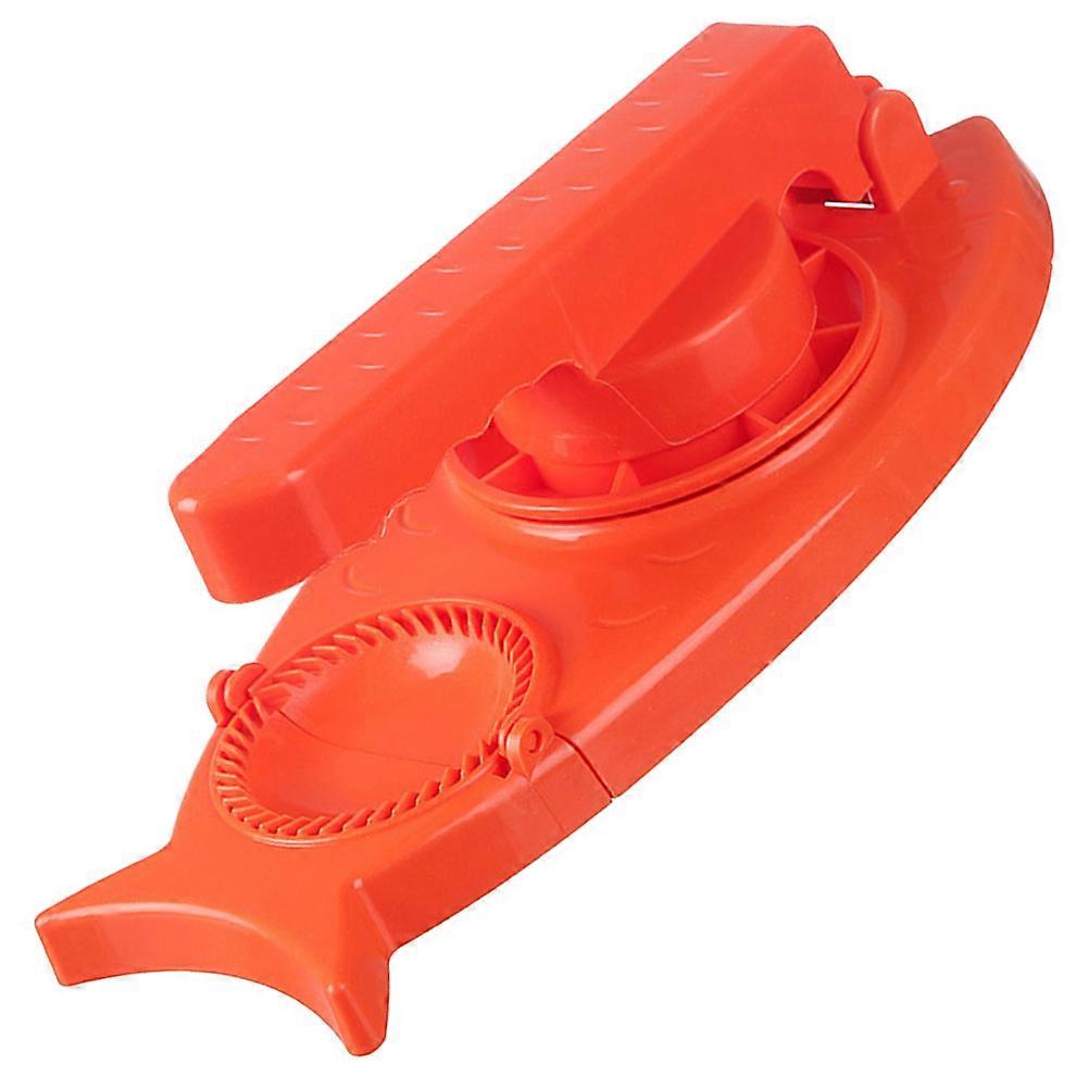 2in1 Dumpling Maker Red PP Kitchen Press for Home Use Easy Clean Compact Design 6.5 x 5.5 x 3.5 Inches