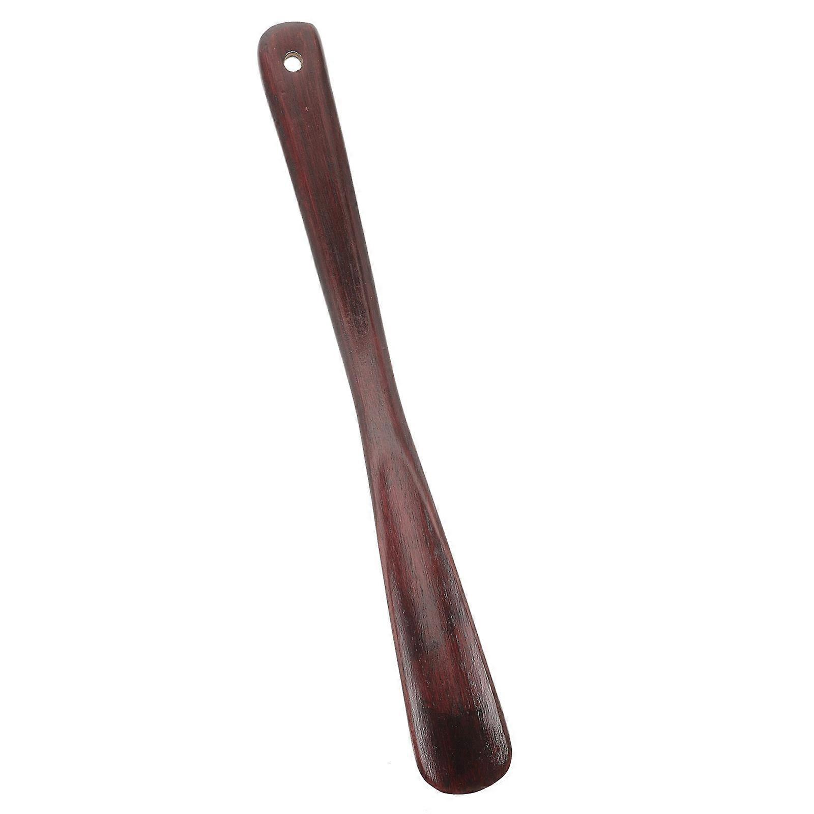 Wood Long Shoe Horn for Home Use Dark Brown Reduces Bending Easy for Seniors 14.5 Inch