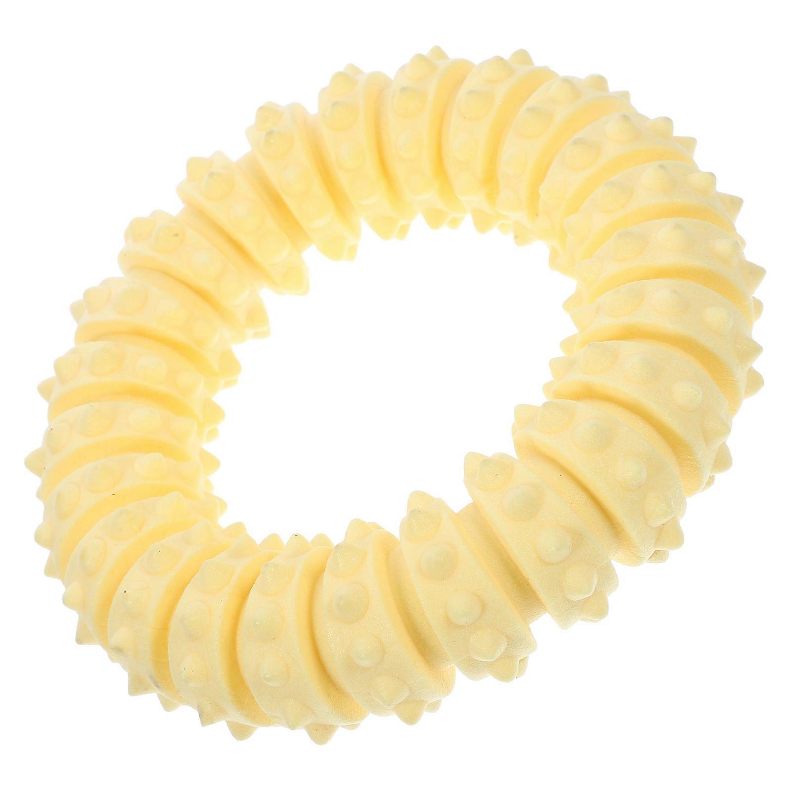 Yellow TPR Puppy Toy for Small Dogs Great for Daily Exercise and Teething Relief 1 Pack